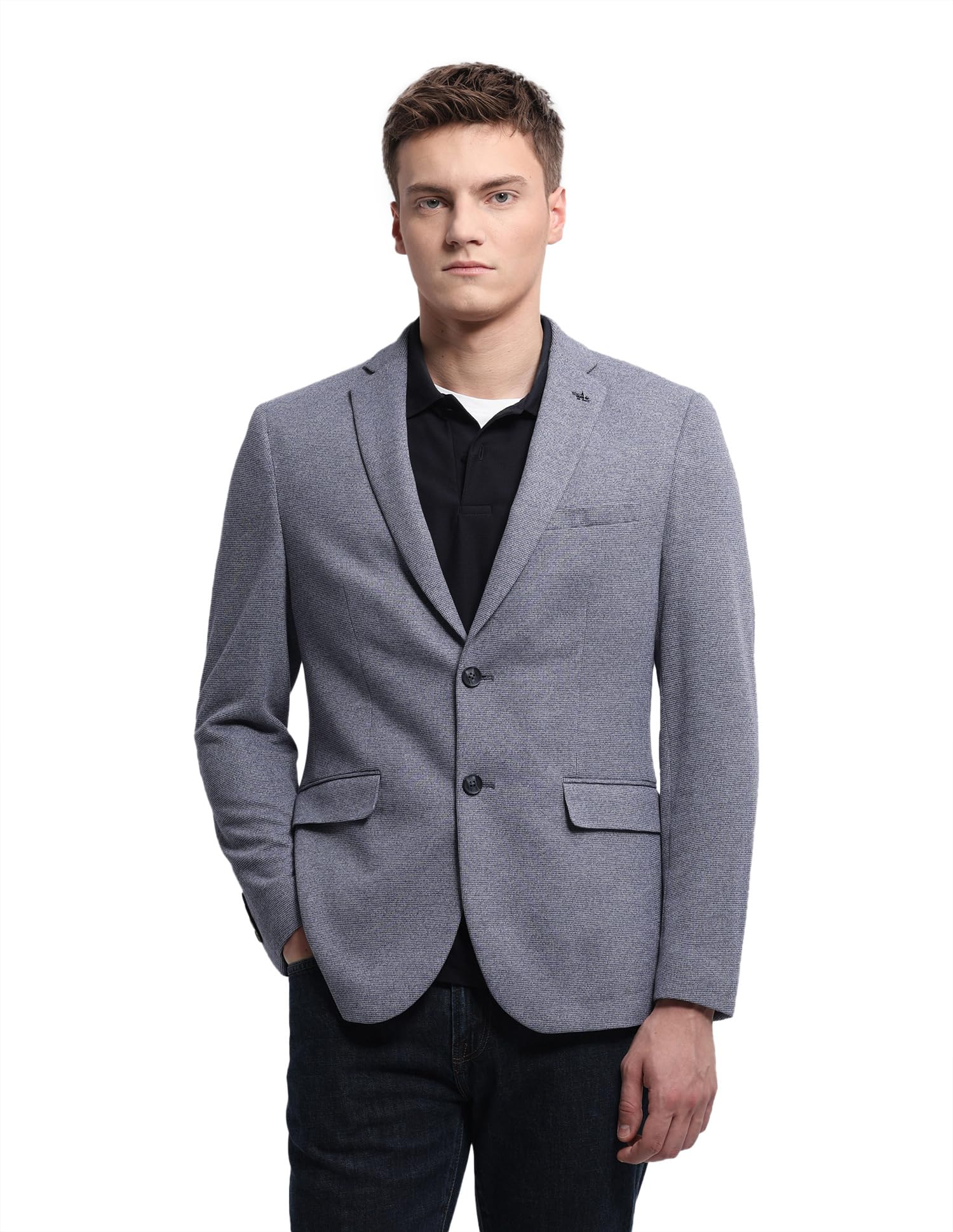 arrow Men's Zero Calorie Slim fit Knitted Blazer-picture-19