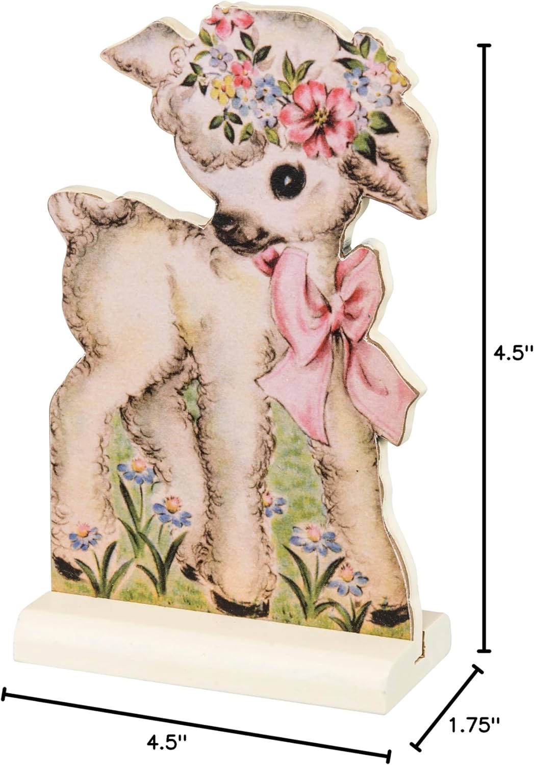 Primitives by Kathy Easter Decorations — Set of 5 Wooden Retro Easter Stand-Ups — 4.5"