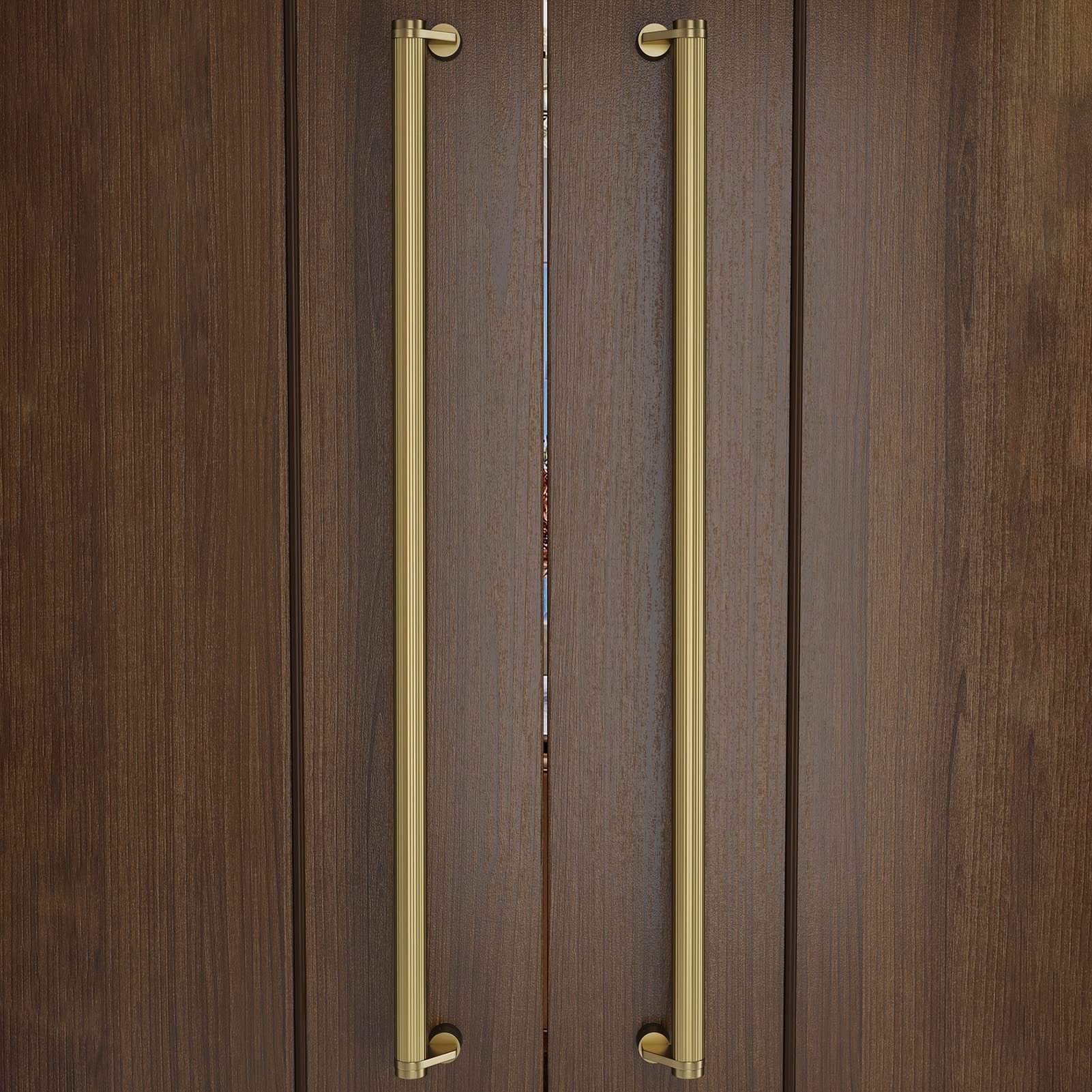 DFGHNBVC Stainless Steel Barn Door Pull Handle 24/32/39/47 Inch - 2-Piece Sliding Push Handle For Solid Wood Glass Doors, Heavy Duty, Modern Design,Style1-80Cm/32In Length
