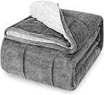 Yescool Couverture pondérée pour adultes (20 C'est vrai. 48" x 72", Gris) Couverture de refroidissement lourde pour dormir Parfaite pour 140-160 lbs, Couverture respirante de taille Twin avec perles en verre premium, lavable en machine
