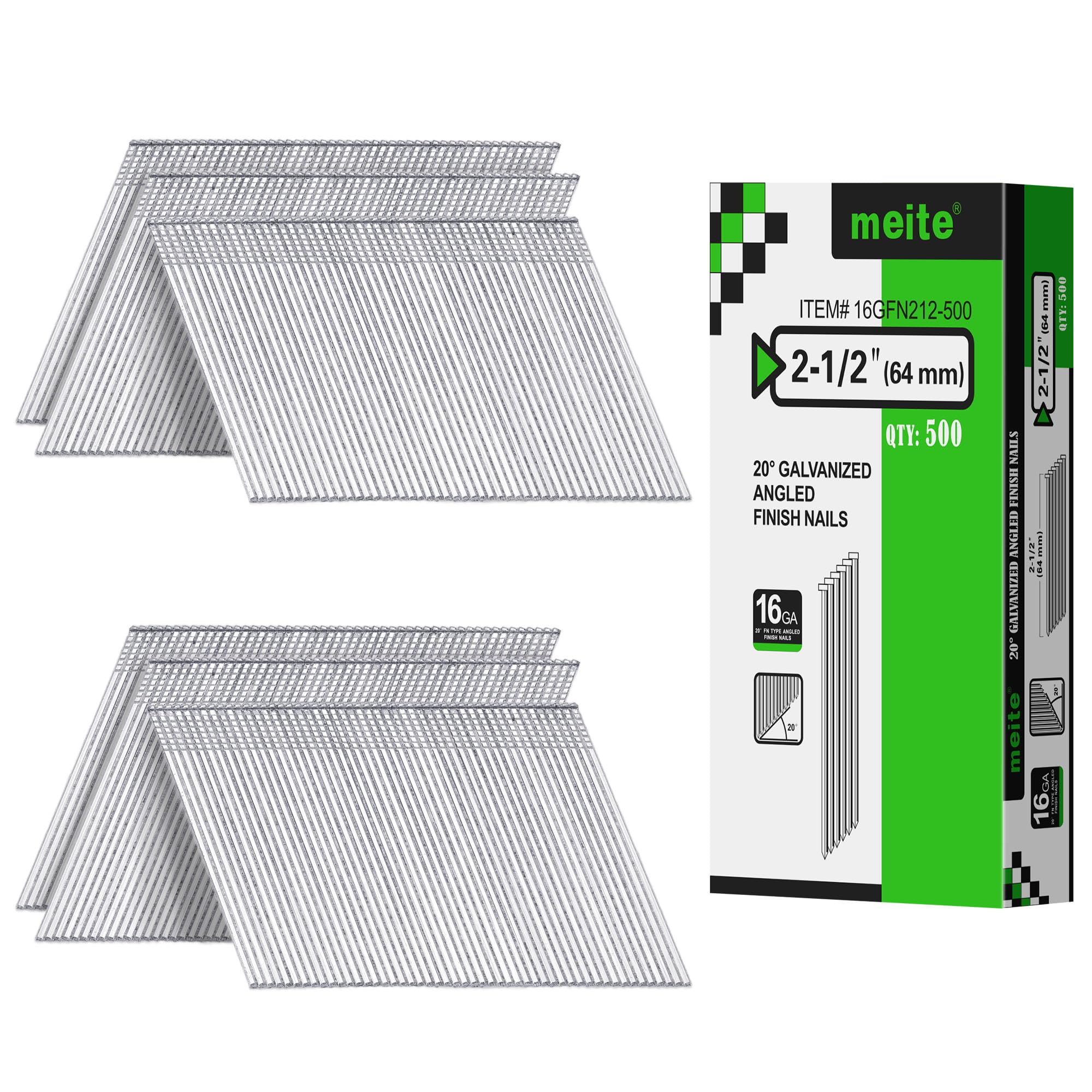 Meite 2000 Finish Nails - 16 Gauge Set -12 Meite 2000 Finish Nails - 16 Gauge Set -12