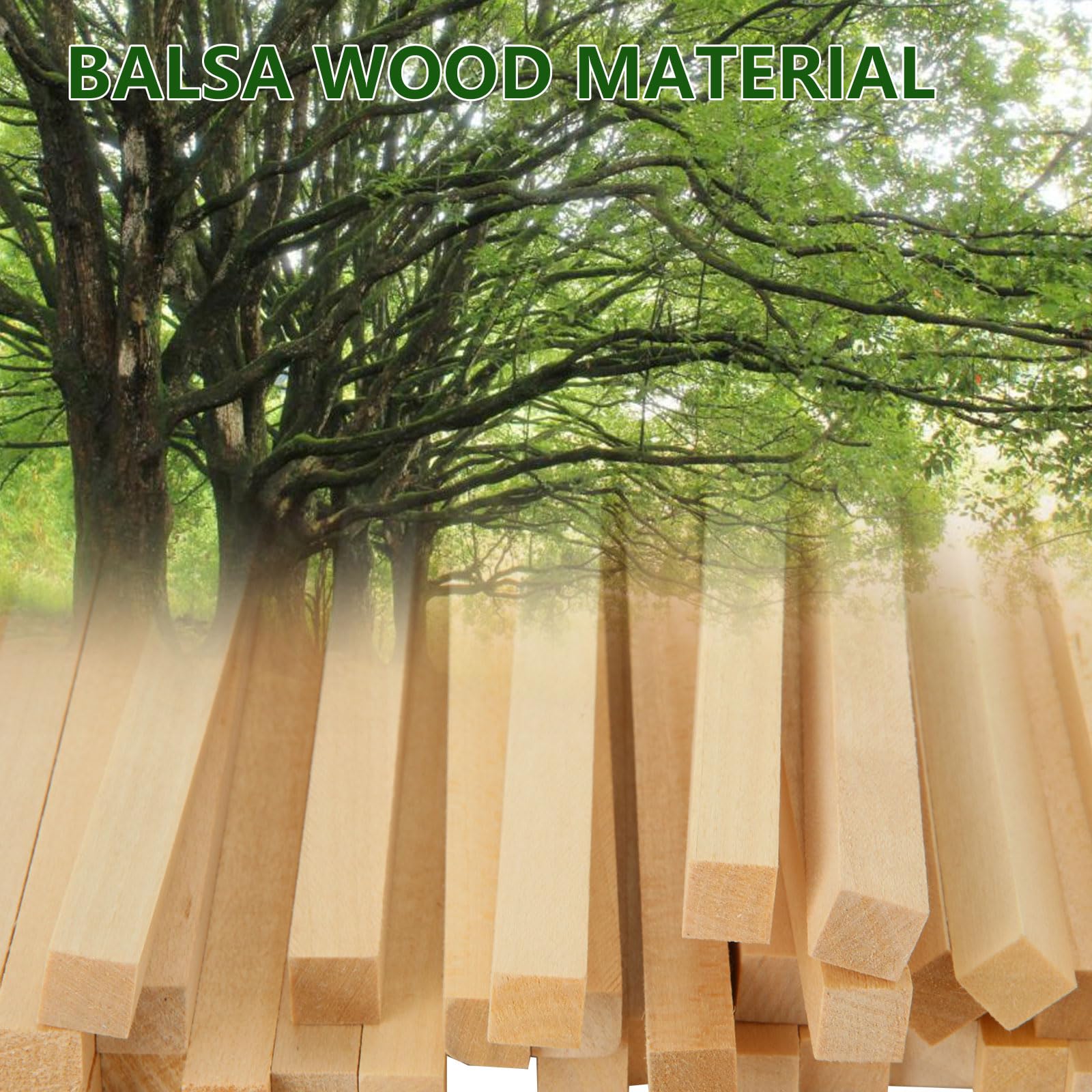 120 Pcs Wooden Sticks For Craft, 30c*3 Square Wooden Dowels Rods