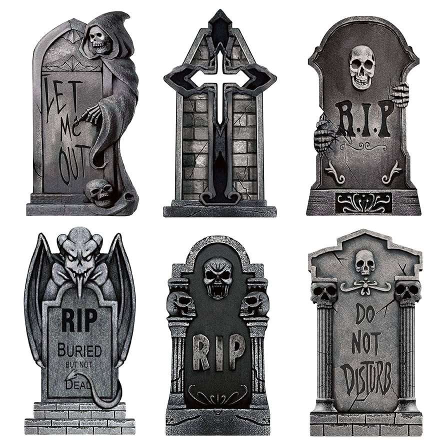 ハロウィン　コーネリアス墓石 Amazon.co.jp: 6スタイル ハロウィン 墓石 庭 杭 看板 墓地 墓石