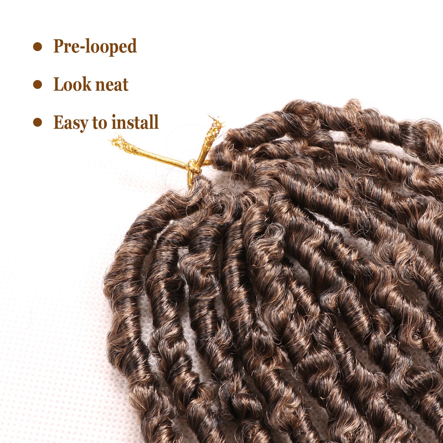 24inch Butterfly Locs Crochet Hair 10 Packs Pre Looped Distressed Locs Crochet Braids Long Butterfly Locs (T27, 18 Inch (Pack of 10)) - Image 3
