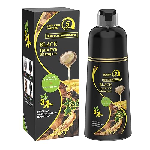 Tinte mágico para el cabello, champú para teñir el cabello, champú instantáneo, en solo 5 minutos, cubre cabello gris, champú de color de cabello de