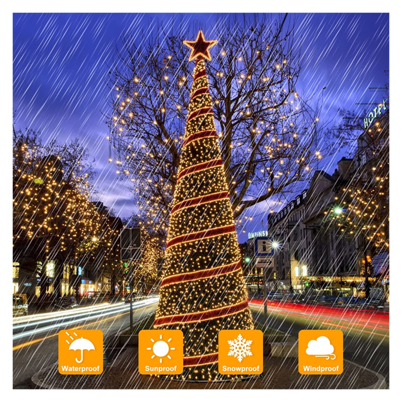 Solarna lampa uliczna, 4 paczka 22/32M bajkowe oświetlenie led na energię słoneczną zewnętrzna girlanda Led wodoodporna girlanda łańcuchy świetlne Christmas Party Garden lampa słoneczna Decor na ulice