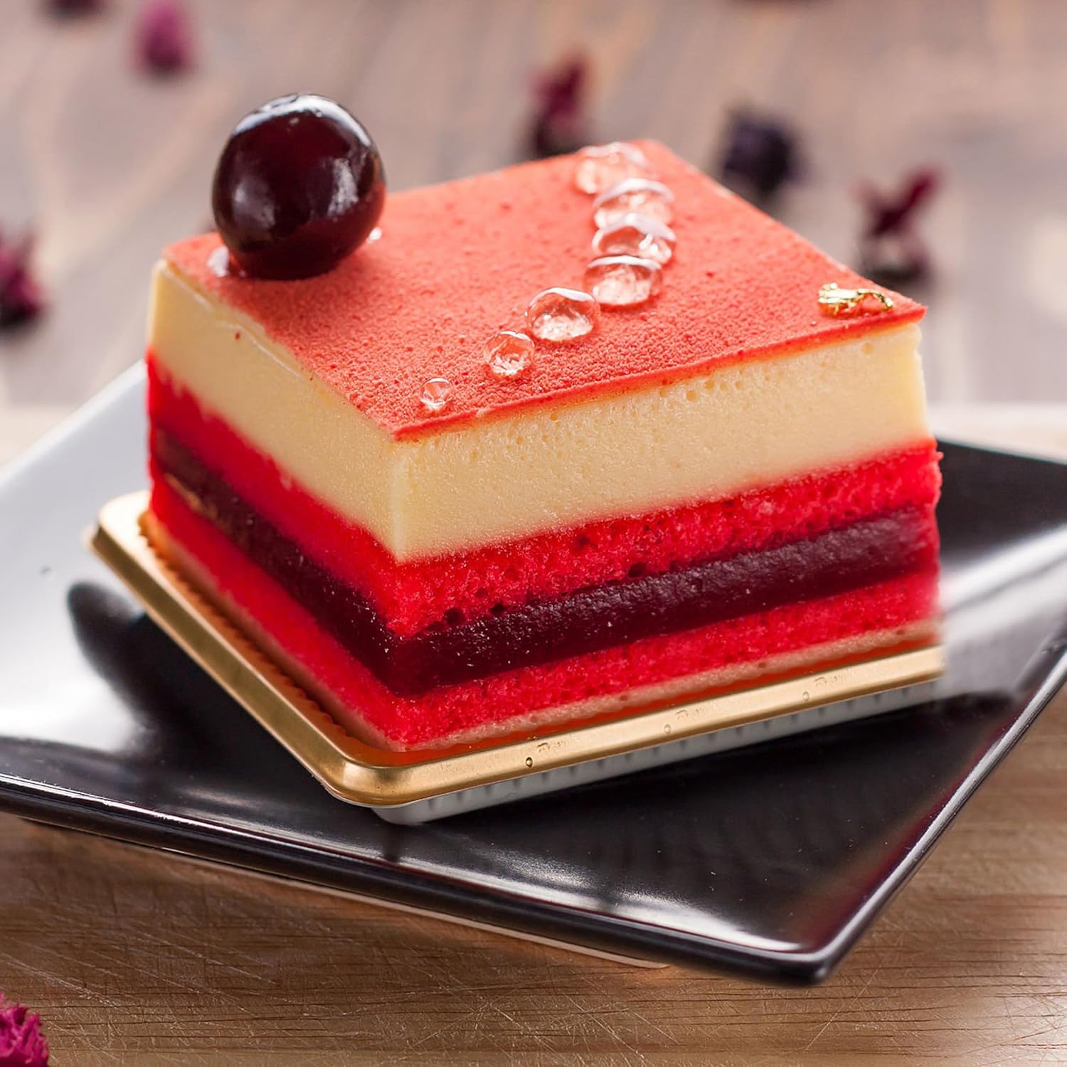 4 Inch Square Aluminum Cheesecake Pan with Removable Loose Bottom for Baking, Cake Mold Bakeware (4.4'' x 4.4'' x 2'') - Image 7