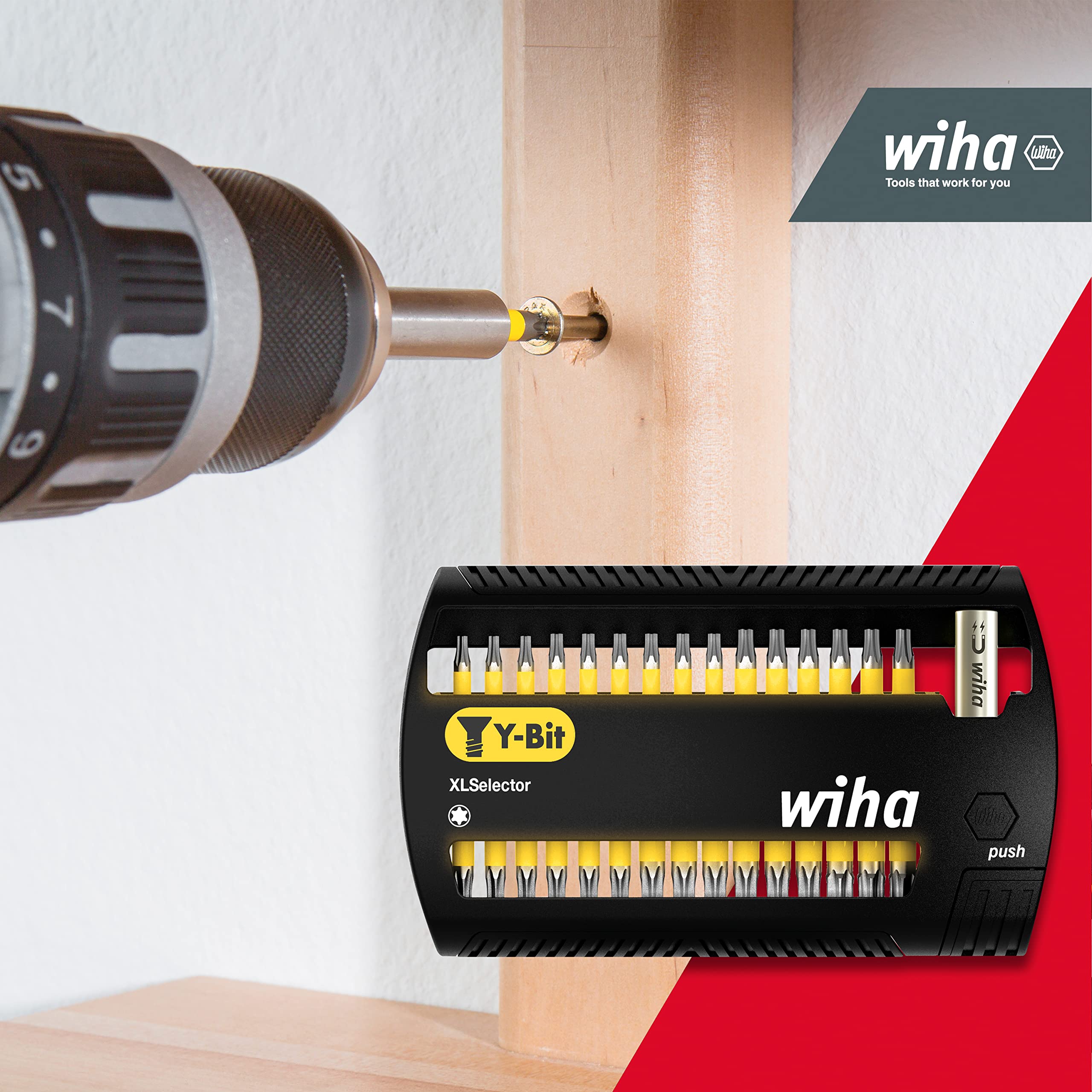 Wiha zestaw bitów XLSelector, bity Y 25 mm TORX®, 32 sztuki 1/4" C6,3 (41833)