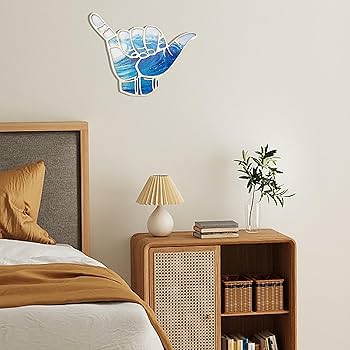 Amazon.com: Fcimu Shaka Wooden Wall Sign Hang Loose Sign Hawaii