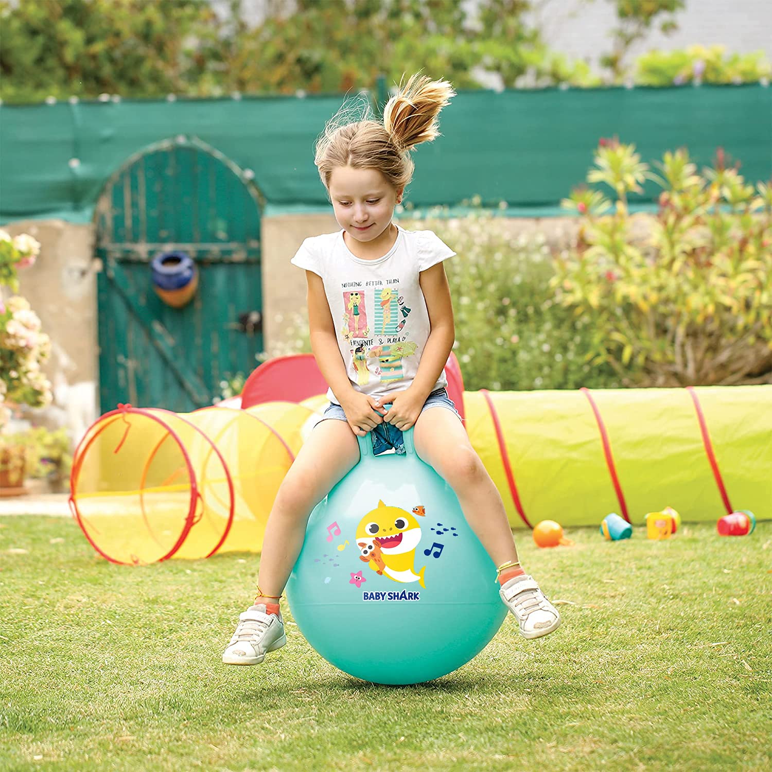 Ostin Hop Ball Hoppity Bouncy Ball with Handles Jumping Ball Bounce Rubber Hop Ball for Kids Handle Fitness Toys for Children Adult Exercise Birthday Gift (B0C785VKMC) Amazon Price History, Amazon Price Tracker