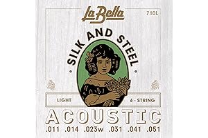 Acoustic Strings: La Bella 710L Silk & Steel - Enhanced Warmth and Smoothness on Fingertips
