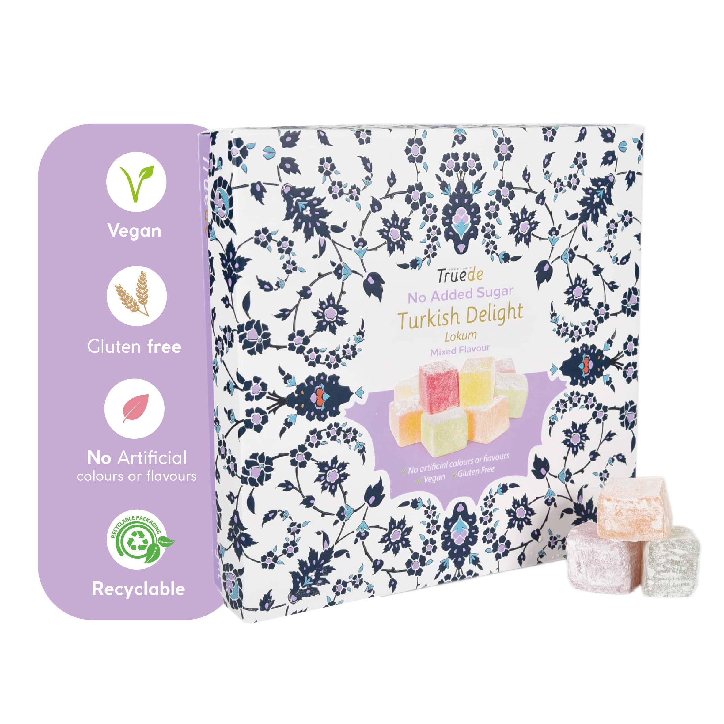 Turkish Delight Gift Set – 4 x 110g Assorted Flavours (Rose & Lemon, Mixed Flavour) Premium Authentic Lokum (Mixed Flavour)