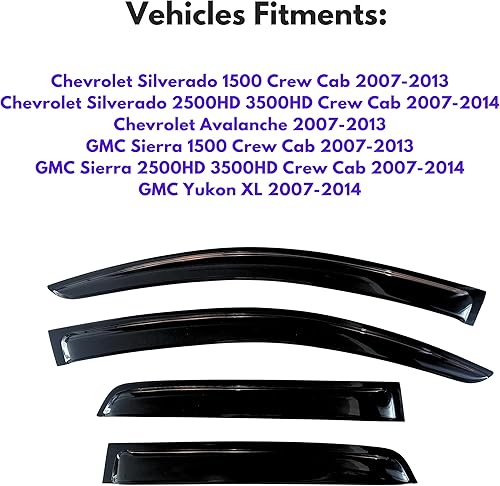 Miniatura 574 de KPY Moldura deflectora de viento con protección contra la lluvia compatible con Mazda CX-3 2016-2021 (CX3), 4 unidades, para ventana lateral