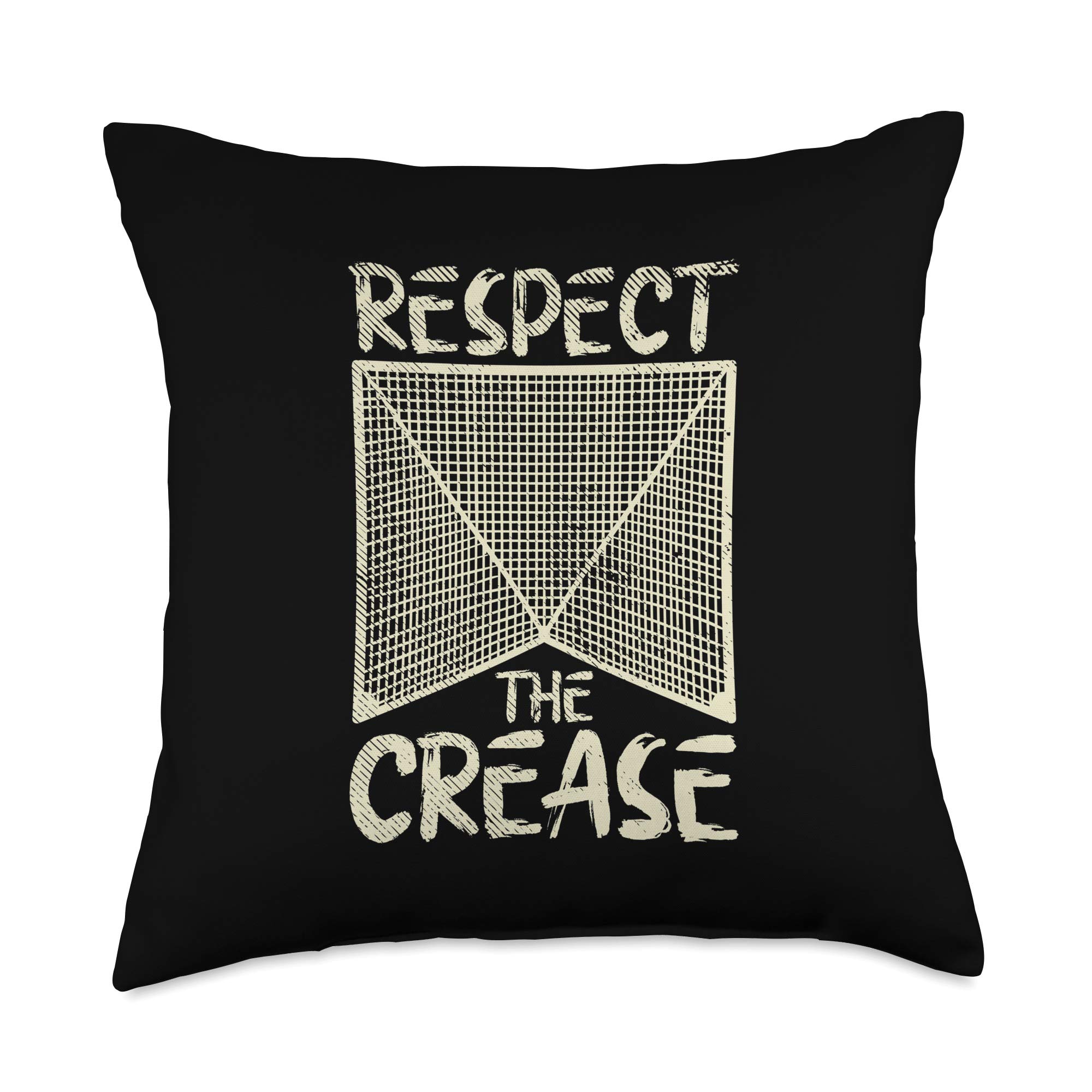 Respect The Crease Lacrosse Lax Goalie Player Gift Throw Pillow