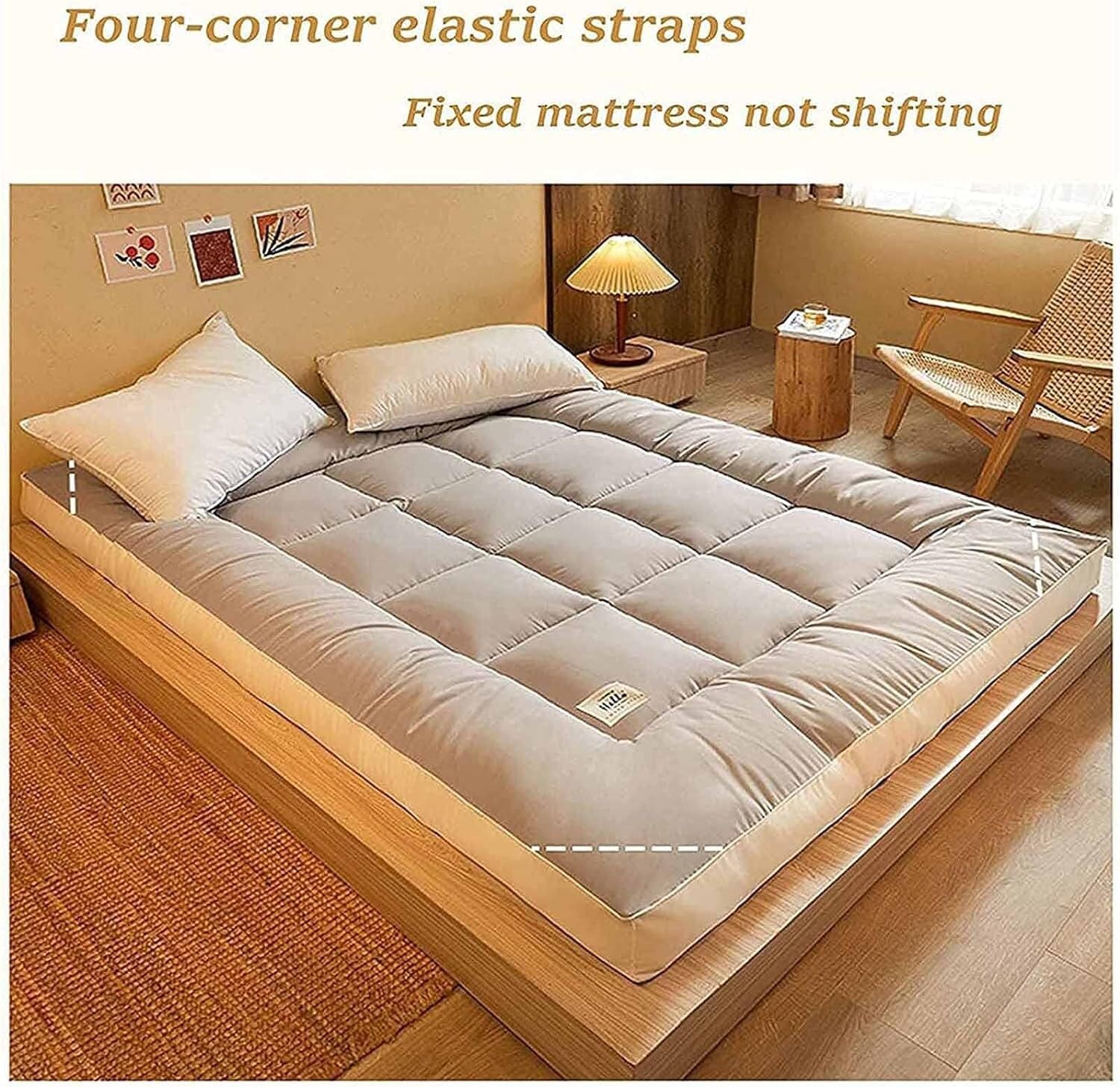 Materassino Tatami Materasso Futon Soffice E Soffice, Misura Matrimoniale, Traspirante, Portatile, Materassino per Dormitorio, Sdraio Pieghevole, Letto per Ospiti, Divano da Campeggio