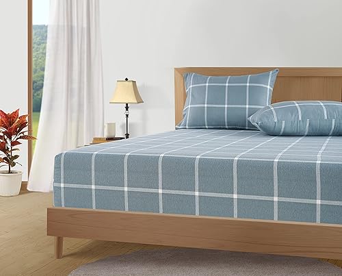 Miniatura 3 de LANE LINEN Juego de sábanas de franela de 100 % algodón de lujo de 4 piezas, ligero, cepillado para mayor suavidad, cálido y acogedor, bolsillo