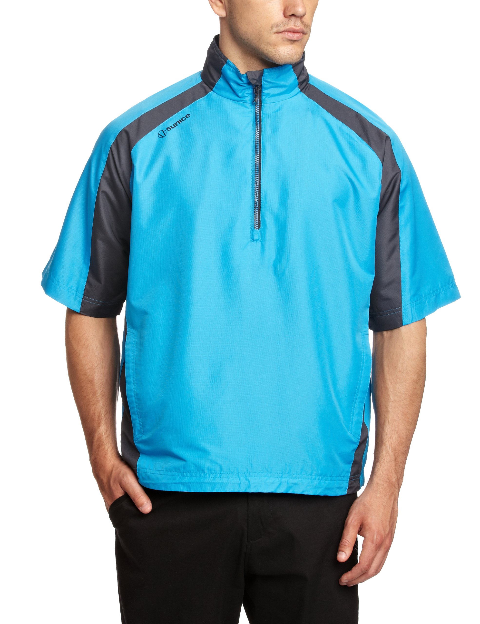 SuniceMen's Bellen 1/4 Zip Water Repellent Short Sleeve Windshirt