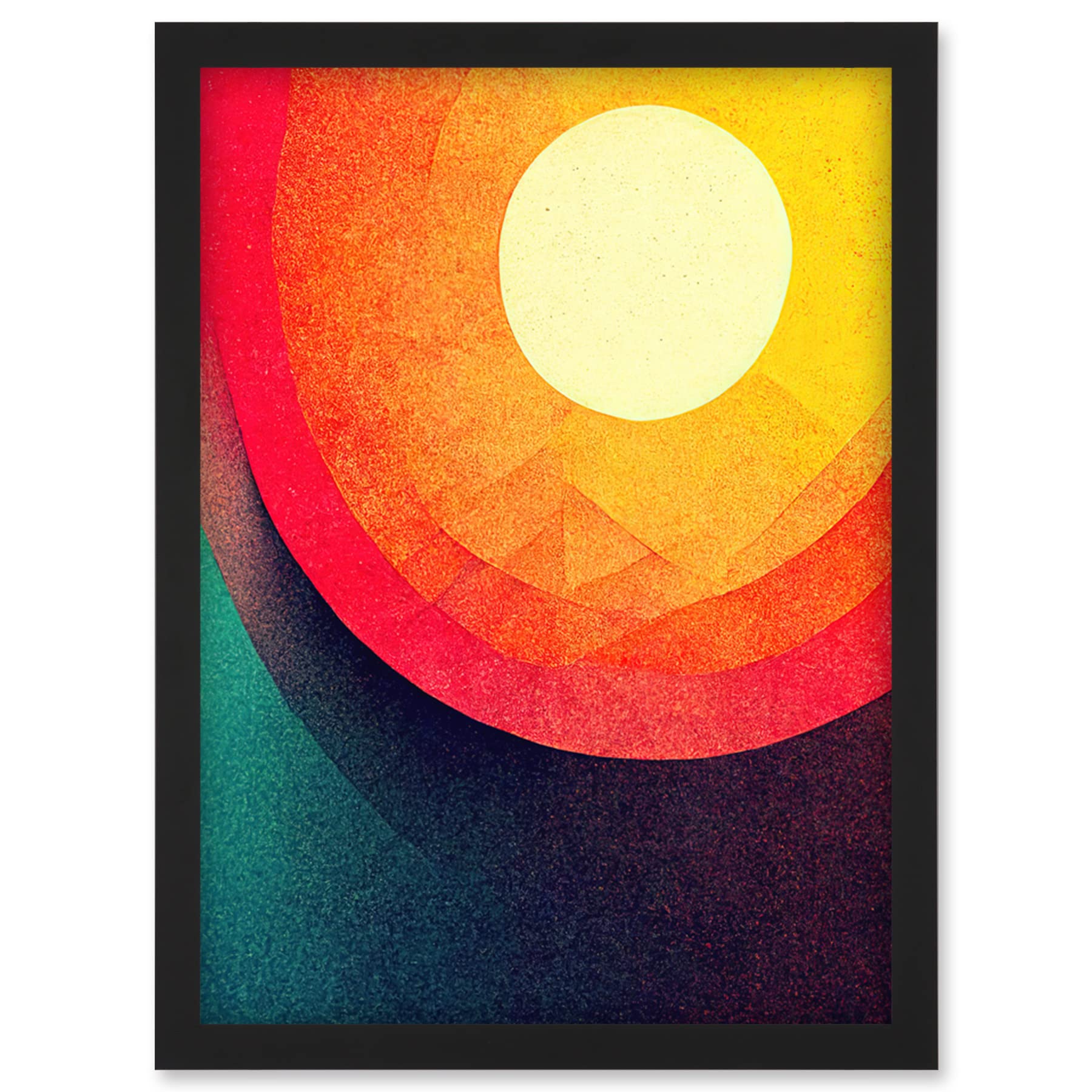 Artery8 The Relentless Sun Abstract Wall Art PrintA4 Size from B&Q