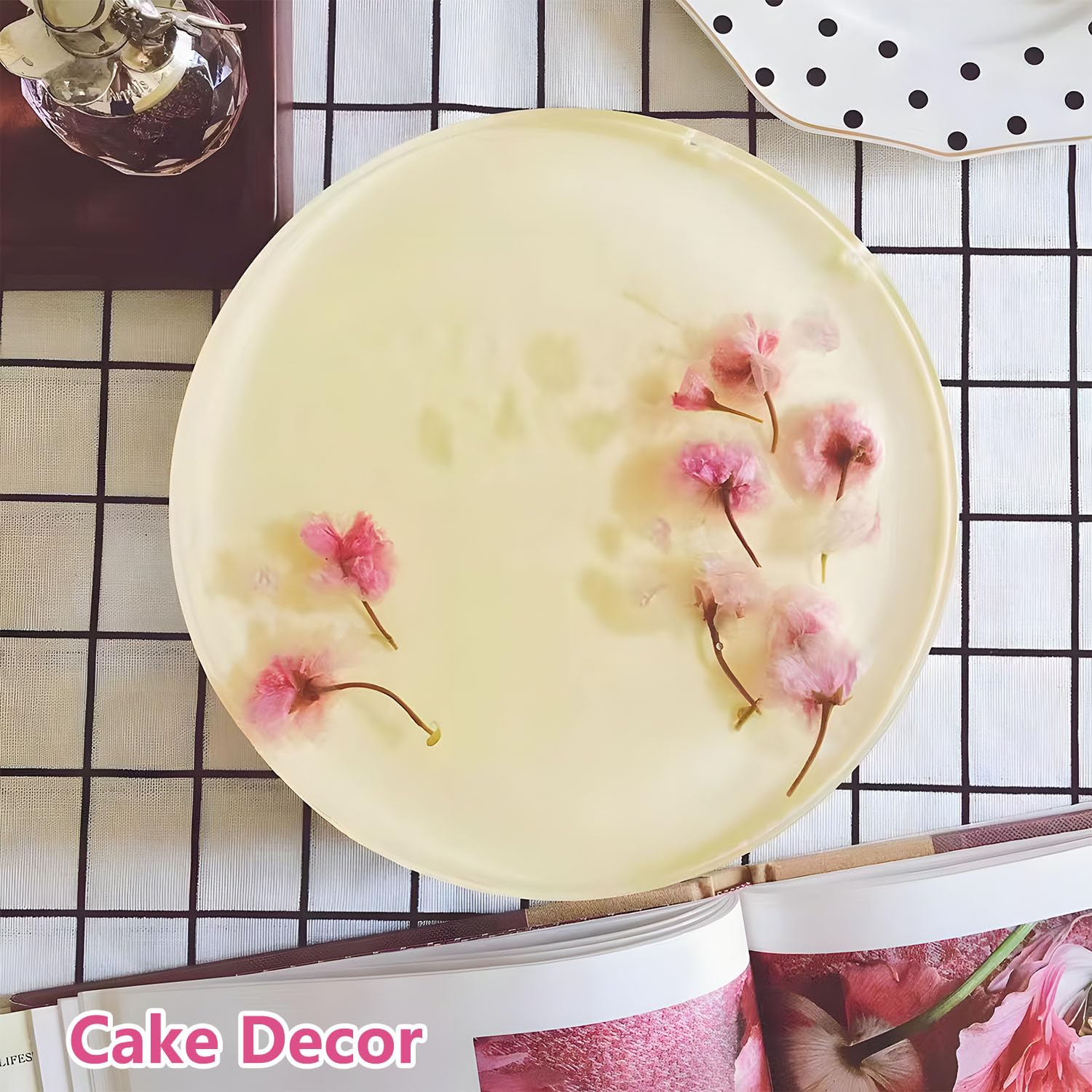 48 Stück gemischte Kirschblüten natürliche getrocknete gepresste Blumen für Kuchendekoration, echte trockene Blumen für Harzschmuckherstellung, DIY Kunsthandwerk – Rosa Sakura