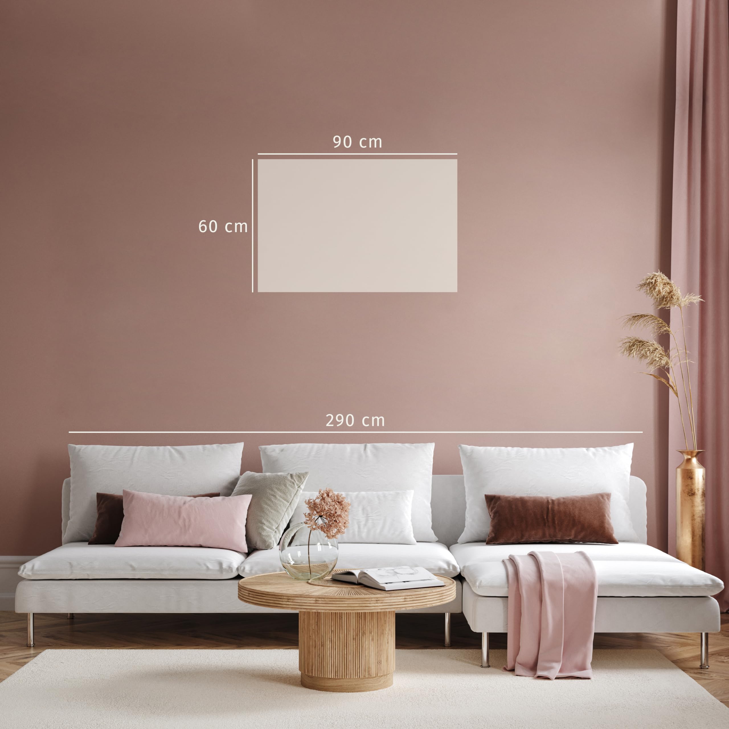 B&D XXL - Akustikbild Schalldämmung Lernkarte, Schallschutz, Wohnzimmer | Verbessert Raumakustik, reduziert Hall, ideal fürs Büro oder Wohnzimmer, hochwertige Verarbeitung, schnelle Montage, stilvoll