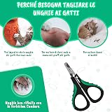 CANDURE Tagliaunghie Cane e Gatto con Guardia per Protezione Cani - Acciaio Inossidabile Tagliaunghie Gatto Professionale per Veterinaria e Uso Personale (Verde Chiaro, S Piccolo) - 2