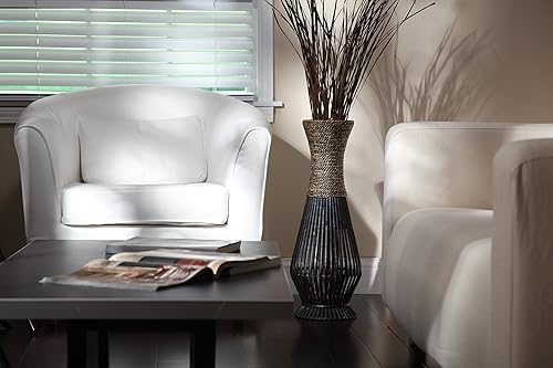 Miniatura 3 de Hosley jarrón para piso de madera de bambú. Regalo ideal para casa, oficina, spa, sala de Reiki, ambientes orgánicosnaturales, bodas, decoración con