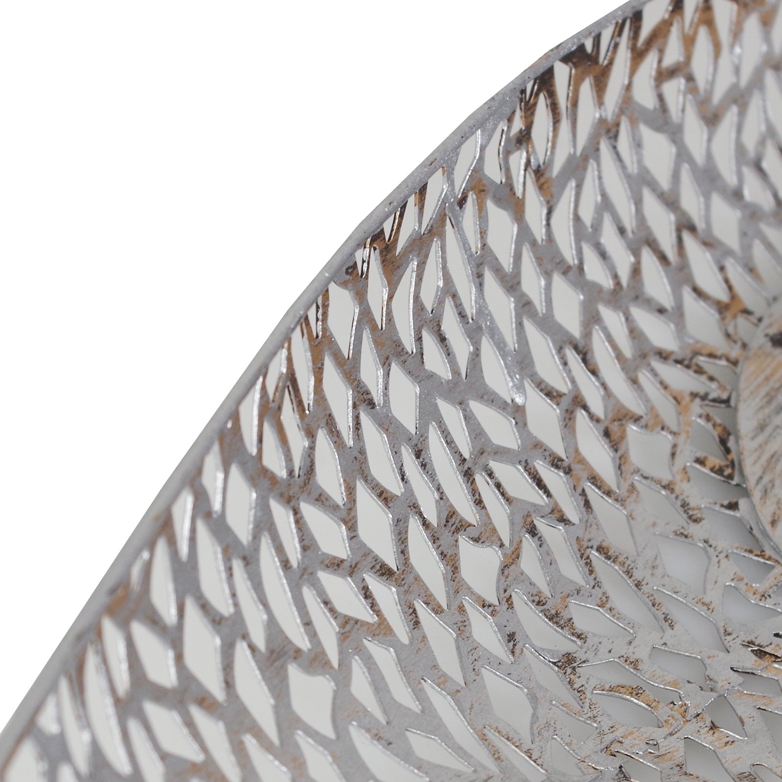Casablanca - Schale - Purley - Metall - Farbe: antik-Silber - 80 x 21 x 10 cm