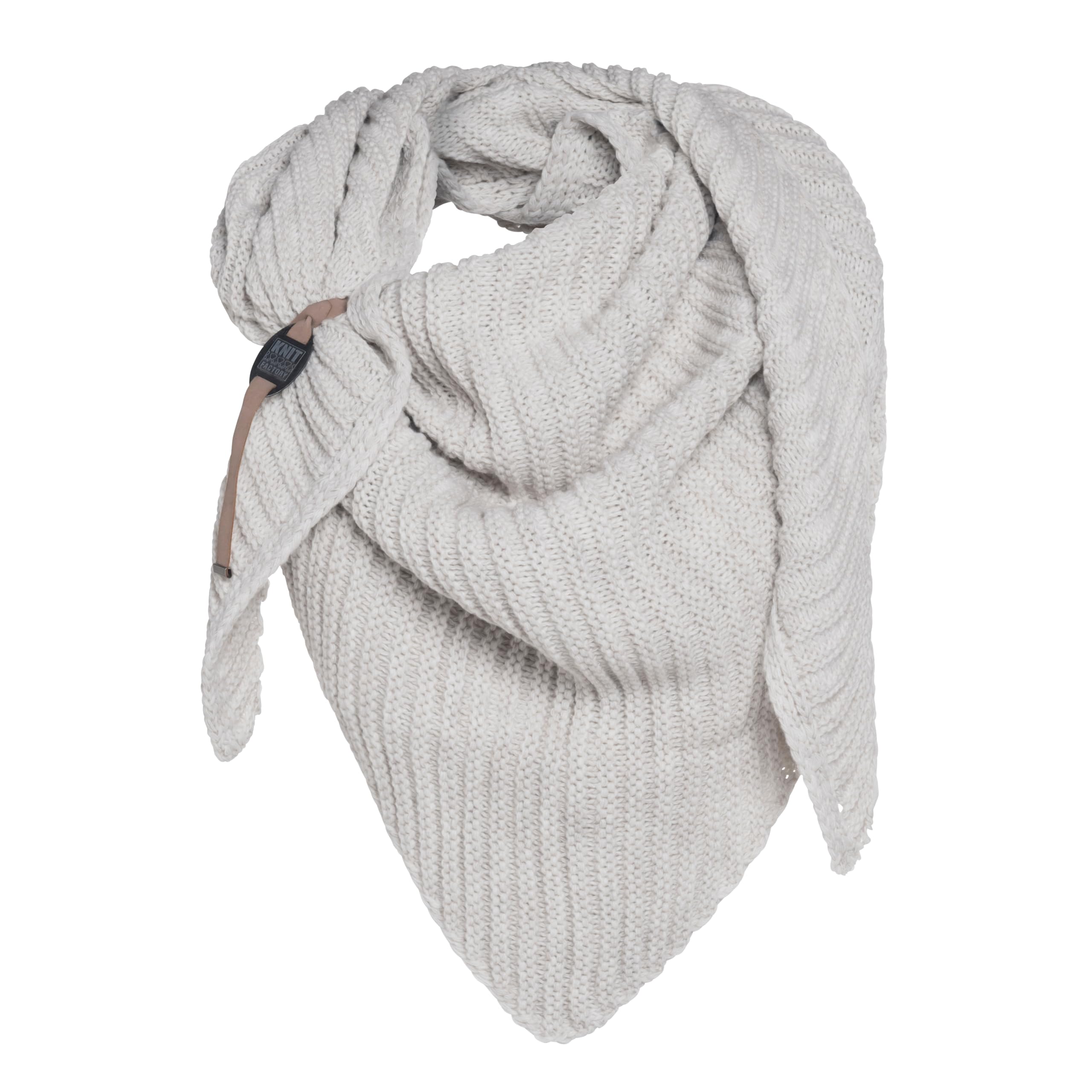 KNIT FACTORY - Demy Dreiecksschal - Damen Strickschal mit Wolle - Winterschal - Herbst & Winter Essentials - Winter Dreieckstuch - Tuch Schal für Winter - Hochwertige Qualität - 190x85 cm