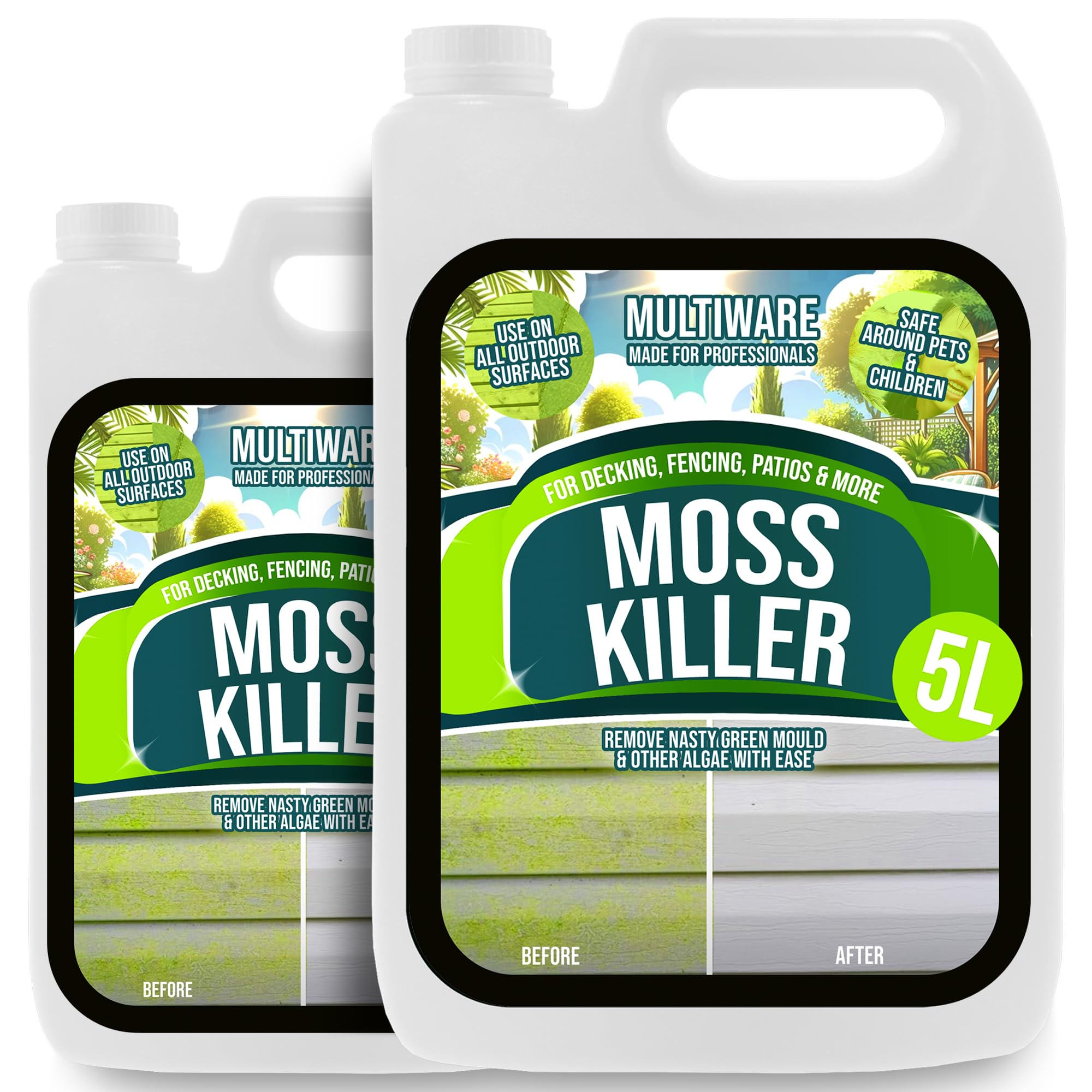MultiWare Patio Cleaner | Moss Killer For Paths And Drives | Algae Remover | Spray And Walk Away Patio Cleaner | Spray And Leave | Safe To Use With Pets | 5L Makes 20L (2)