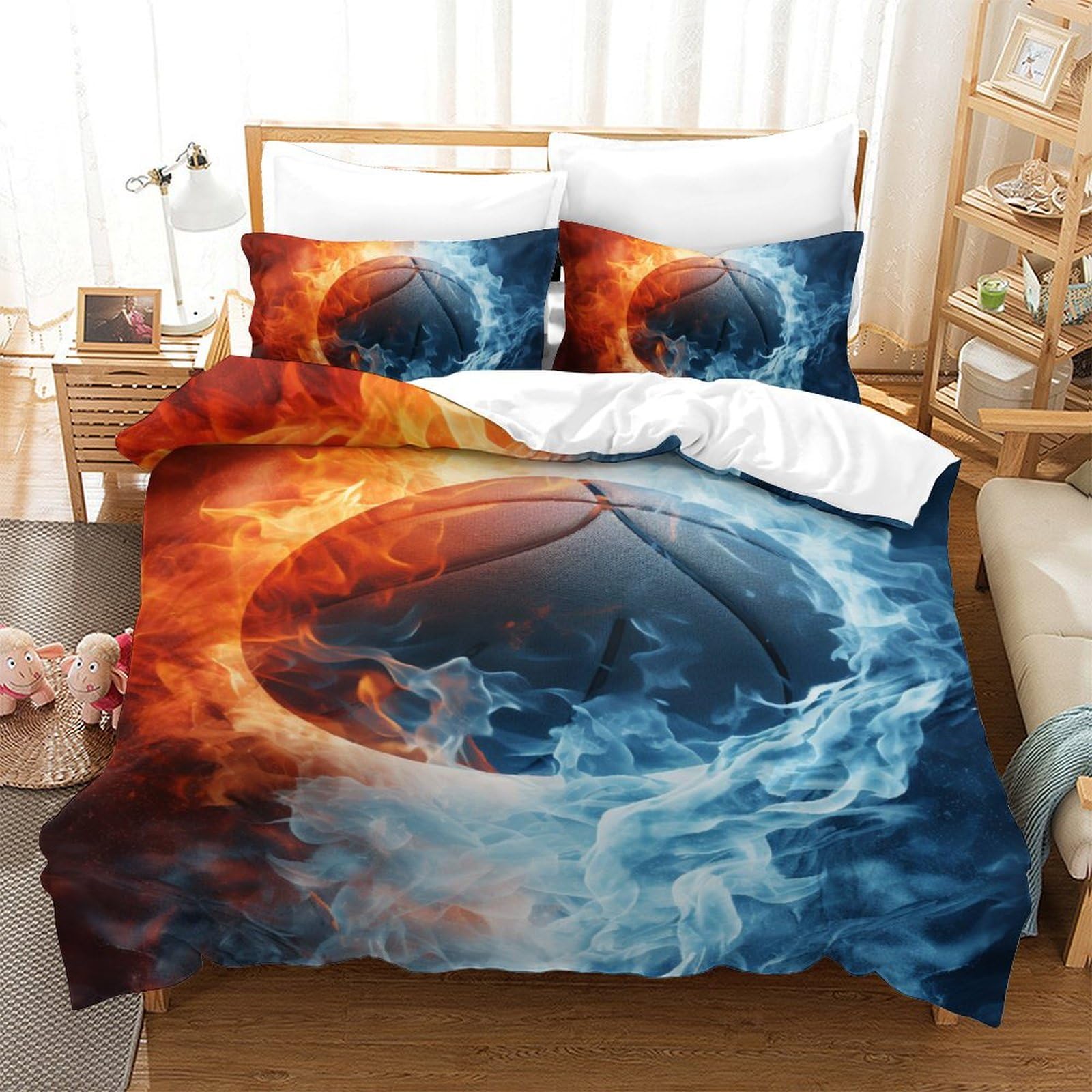 Housse de couette basket 3D le cadeau idéal pour un anniversaire d'ado fan de NBA