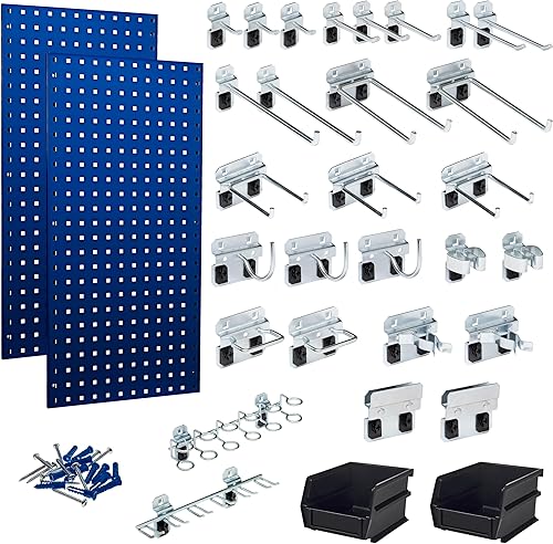 Triton LB18-BKit - Kit de tablero de clavijas con agujero cuadrado de acero azul, 18 x 36 x 916