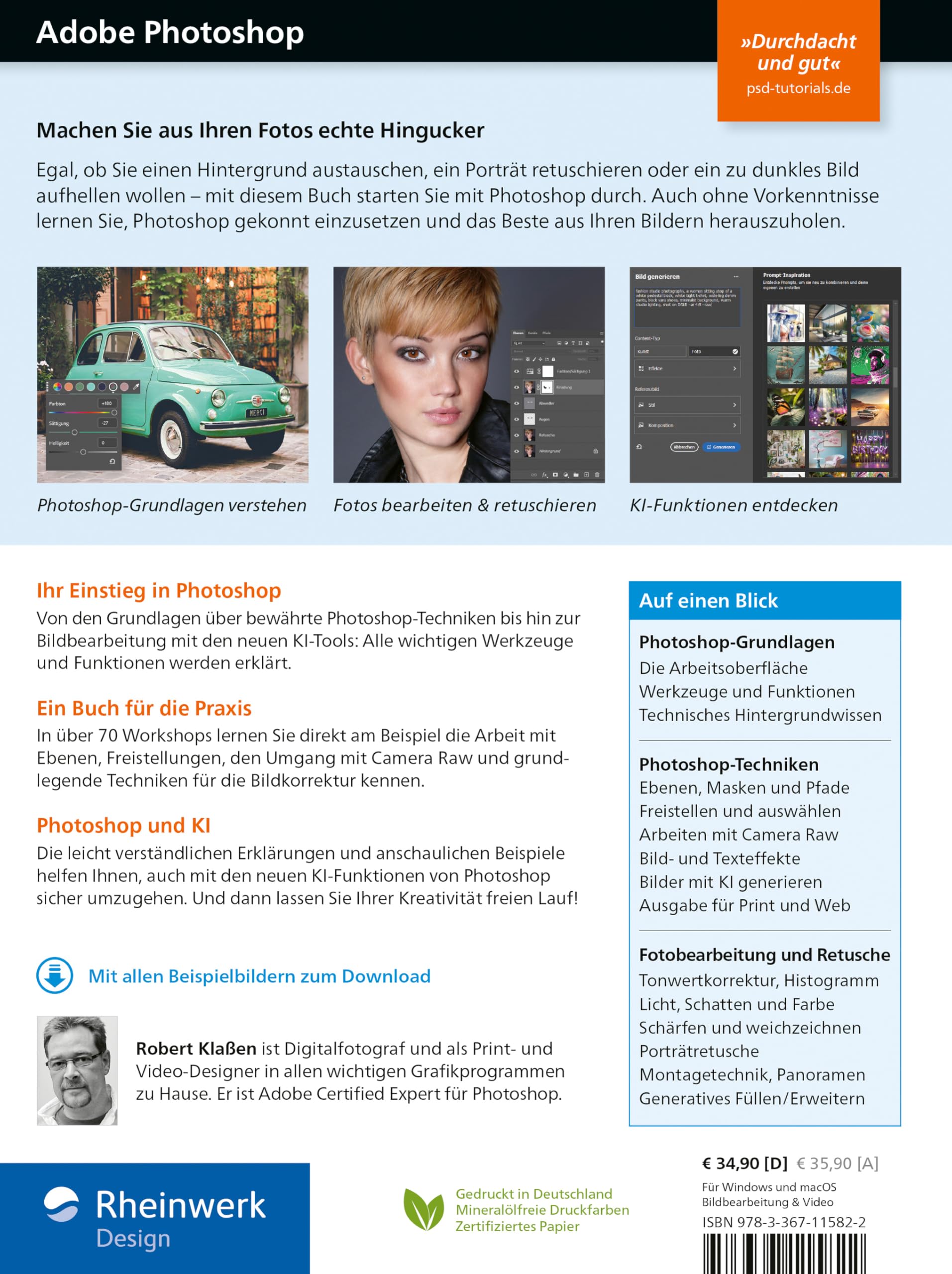 Adobe Photoshop: Ihr professioneller Einstieg in Grafik und Fotografie. Mit über 60 Praxis-Workshops. Inkl. KI-Funktionen (neue Auflage 2026)