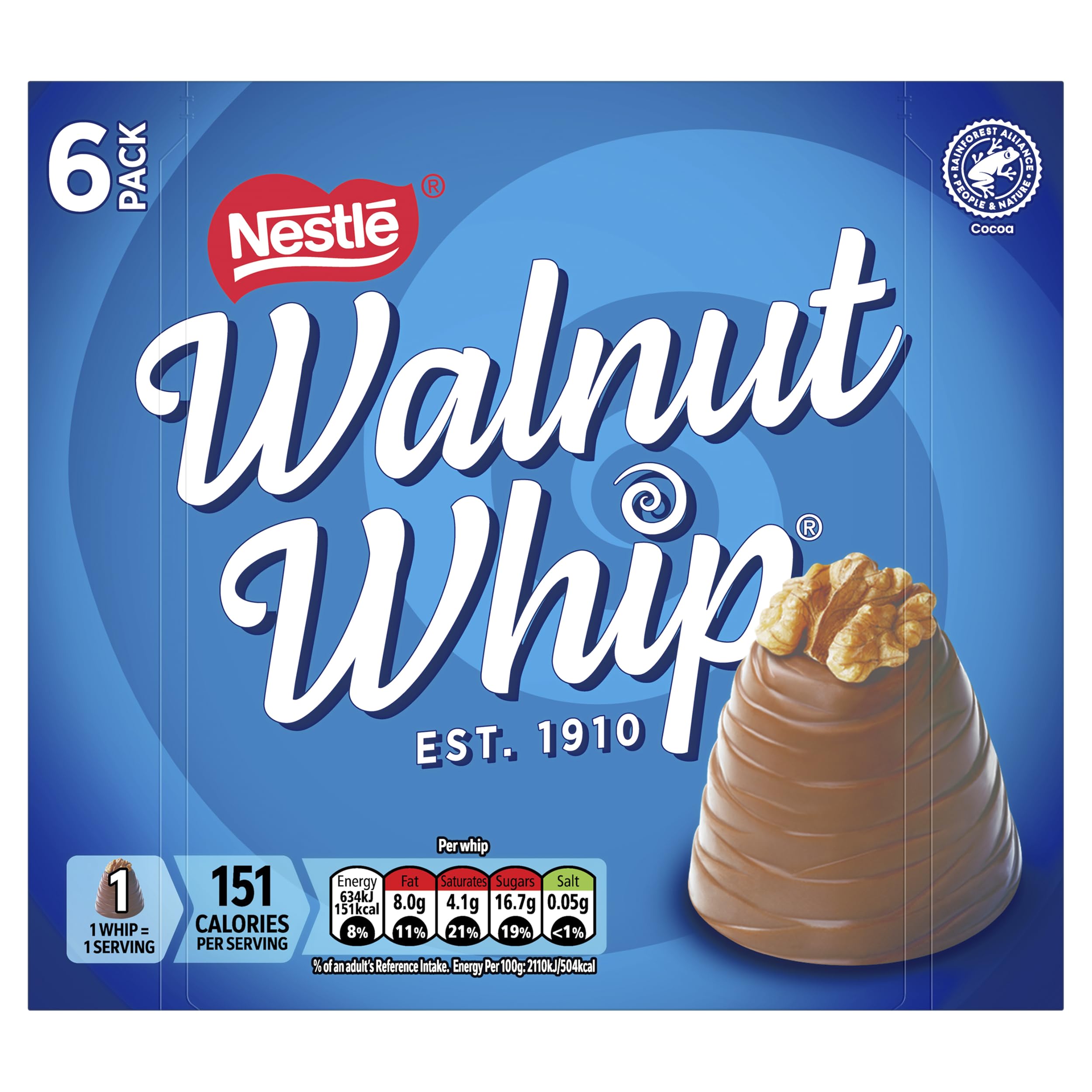 Nestle Nestlé Walnut Whip 6 Pack 180G