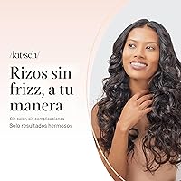 Vista 8 de Kitsch Juego de rizadores de satén sin calor, rizos sin calor durante la noche con rizador de pelo de 34 pulgadas y 2 coleteros de satén, cómodos