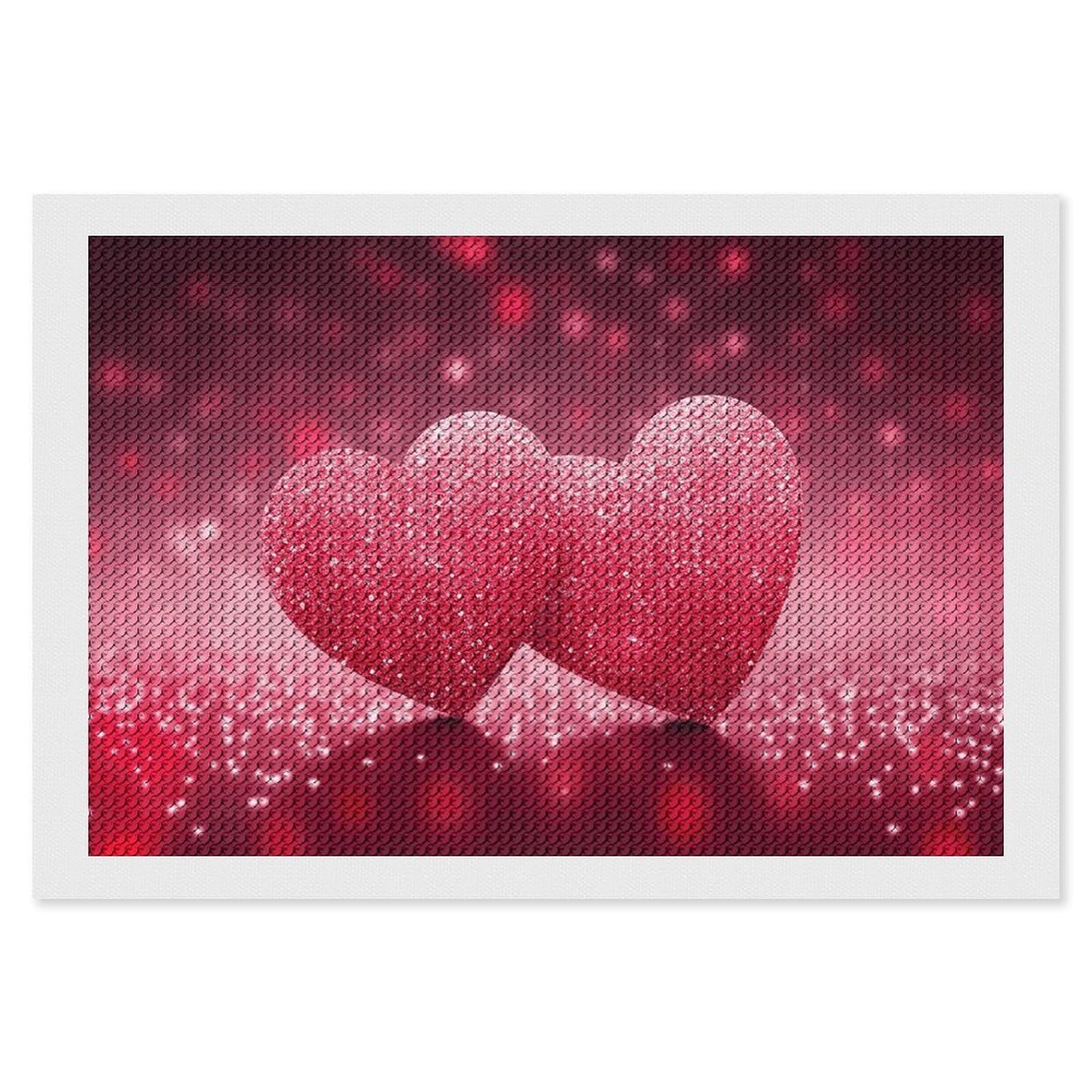 NONHAI Diamond Painting Kits for Adults - DIY Diamond Art Kits for Beginners - Full 5D Paint Drill Diamond Dots Paintings- Heart Diamonds Pictures Gem Art and Craft Wall Decor 8"x12"