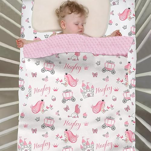 Miniatura 8 de Juego de ropa de cama personalizado para cuna para niñas bebés, juego de ropa de cama personalizado para cuna con nombre, ropa de cama de guardería