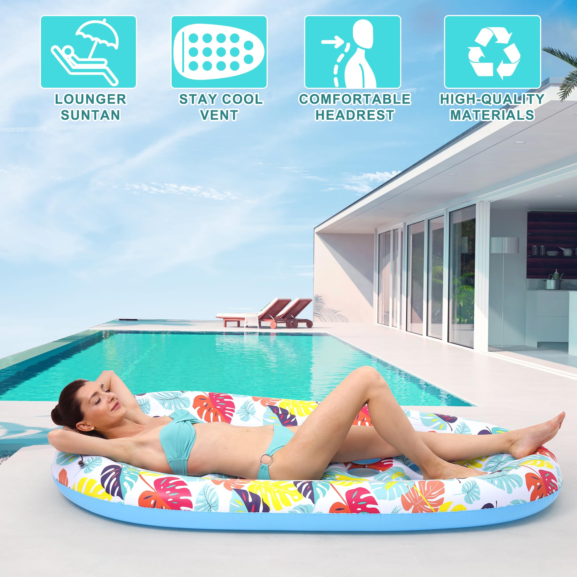 Flotadores inflables para piscina 183 x 109