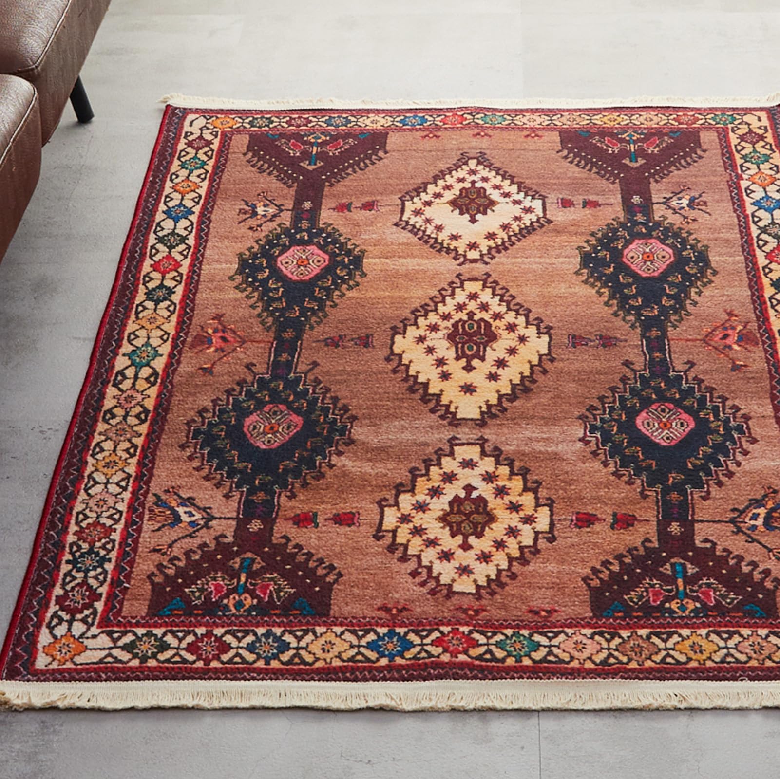 【美品】61×244cm 大判 トライバル ラグ マット Amazon | グラムスタイル ラグ トライバル プリント 1畳