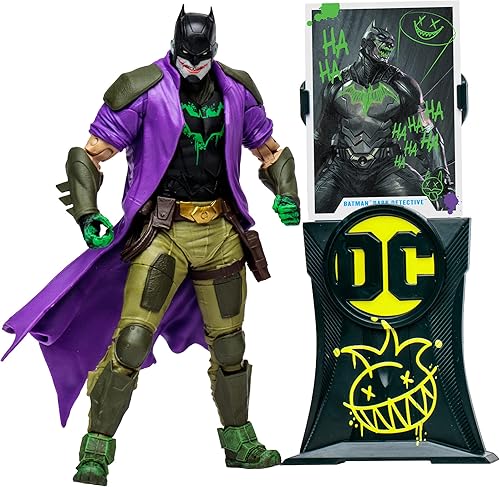 Miniatura 2 de DC Multiverse Comics - Figura de acción de 7 pulgadas, exclusiva del estado del futuro, Joker Dark Detective (etiqueta dorada)