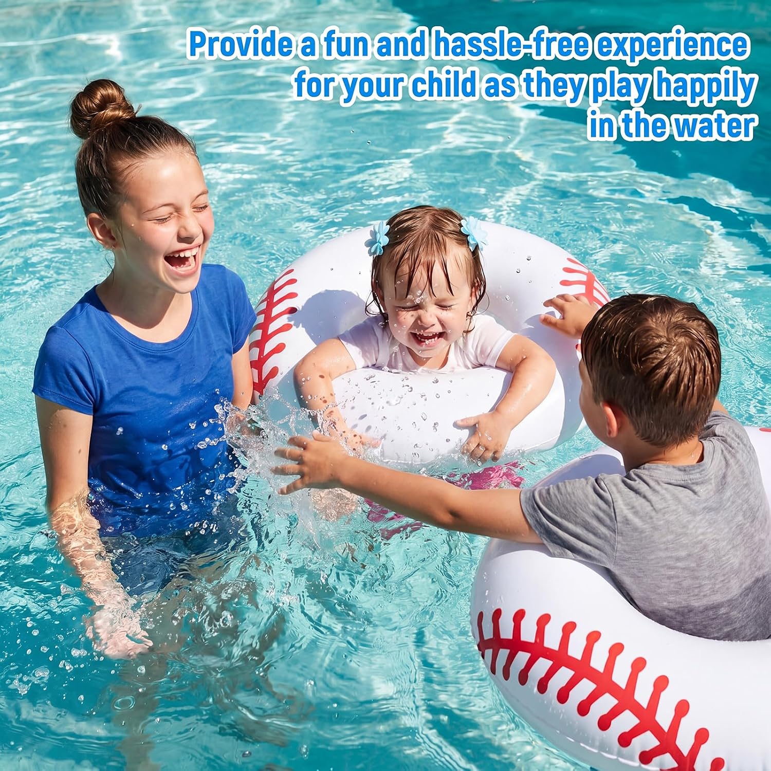 Simgoing 12 Pack Inflatable Pool Float for Kids 24 Inch Swimming Rings Inflatable Tubes Floaties Toys for Kids Adults Summer Beach, Lake, Pool Floaties Toys, Party Decorations
