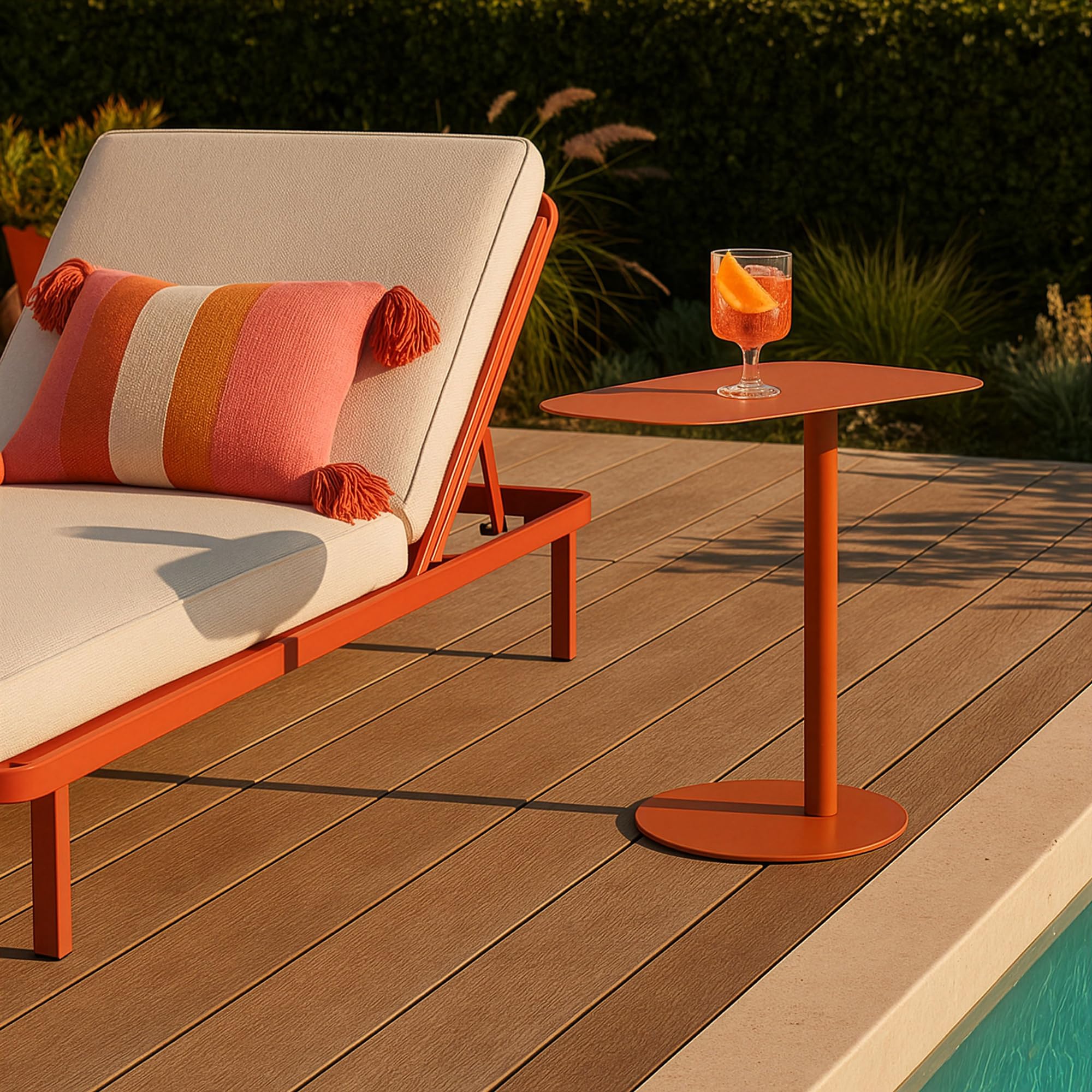 [en.casa] Table d'Appoint Bout de Canapé Table de Chevet au Style Intemporel Design Élégant Moderne Stable Intérieur Extérieur pour Salon Séjour Balcon Terasse Métal 50 x 50 x 38 cm Vert Pomme
