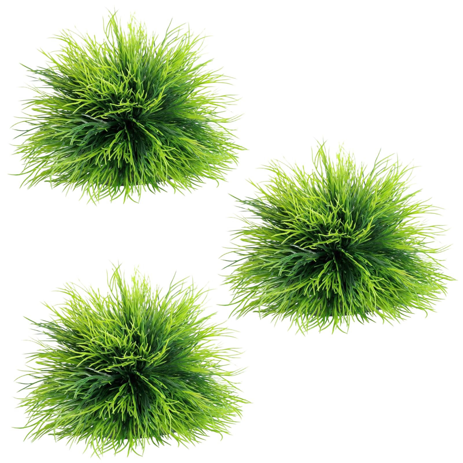 TGDIVYA 3Pcs Fish Tank Plants Artificial, Realistic Fish Tank Plants with Weighted Base, Lifelike Aquarium Plants Artificial for Guppy and Betta Habitats