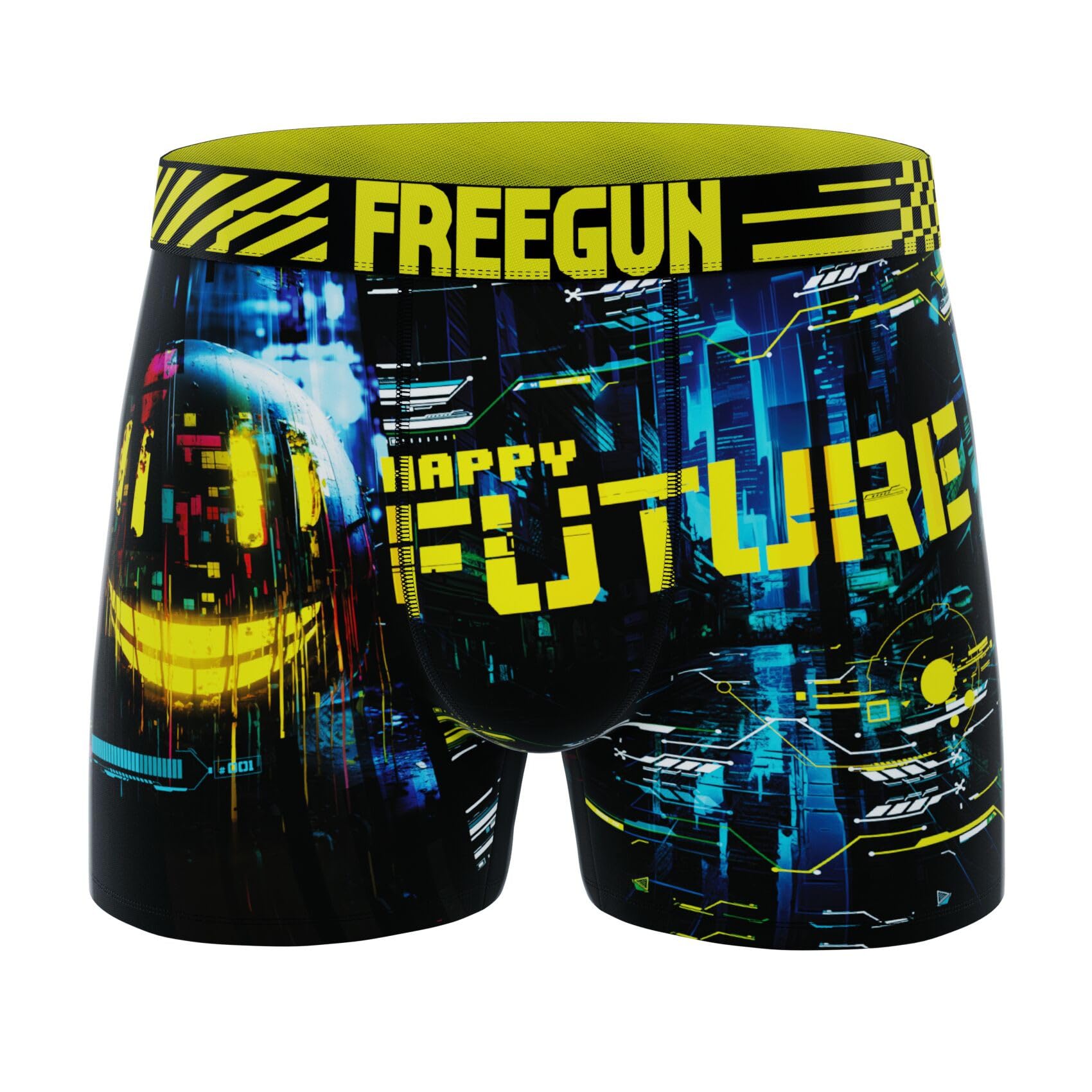 FREEGUN Boxer Hombre, Calzoncillos Hombre Paisaje, Suave y Transpirable (Juego de 4)