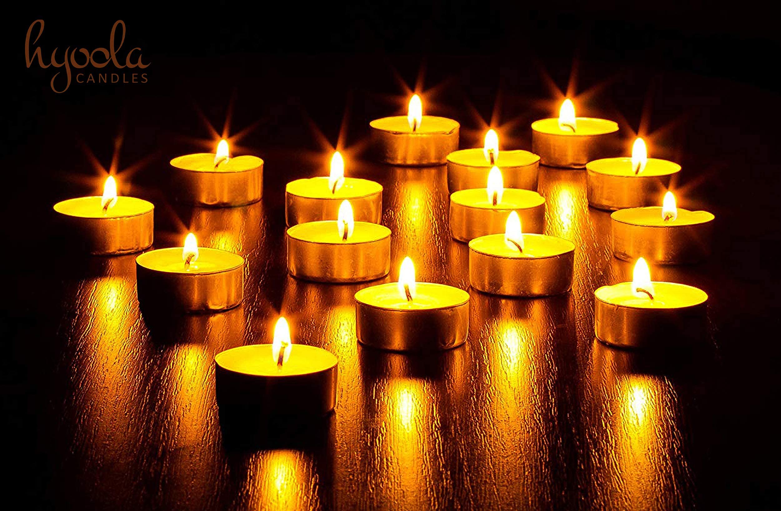 Hyoola Candele Tealight - Set da 400 Candele Bianche Sfuse - Candele Piccole - Lumini Bianchi Made in Europe