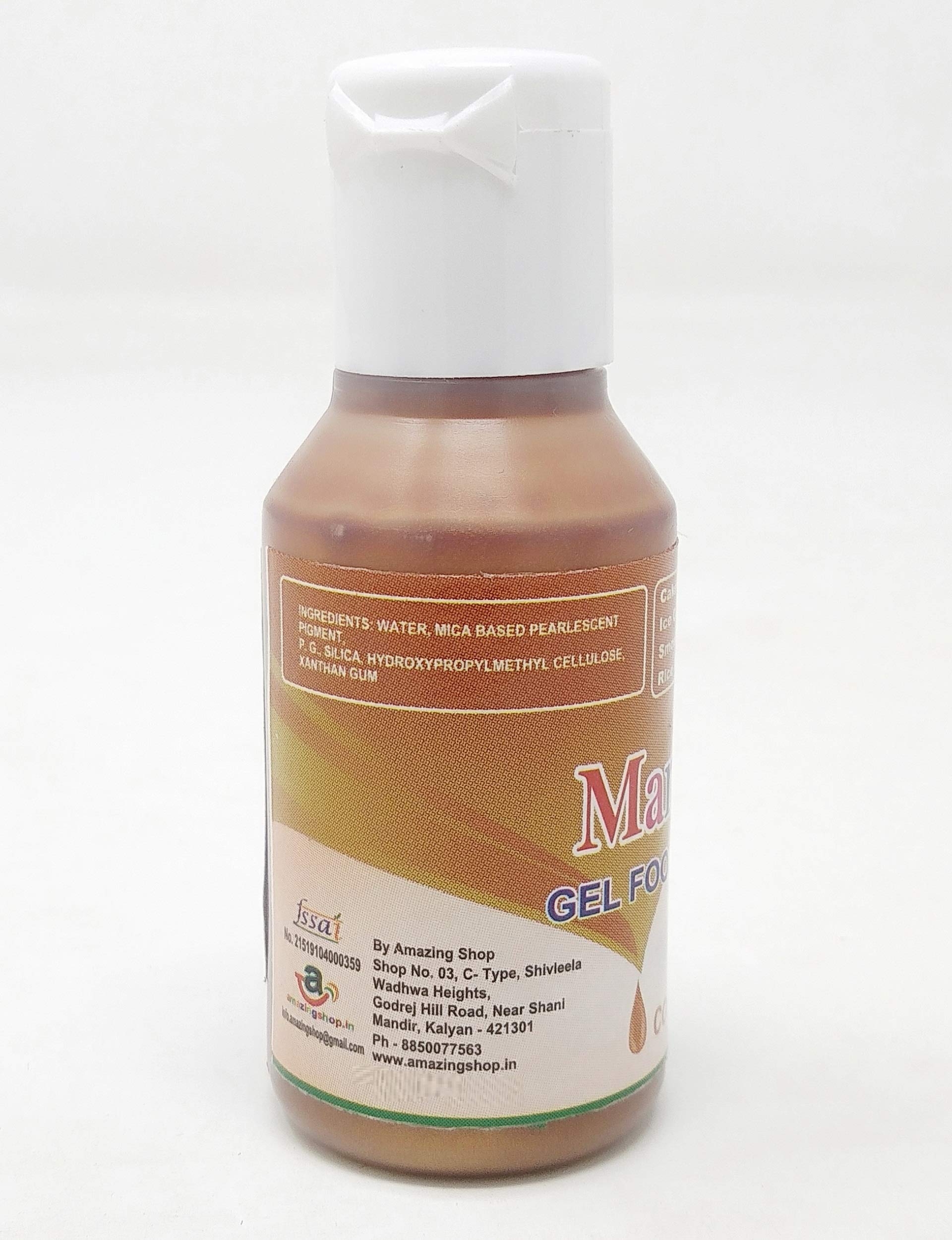 Marvino Edible Gel Food Colours for Cake Icing Fondant & Other Foods (Gold and Copper) 1