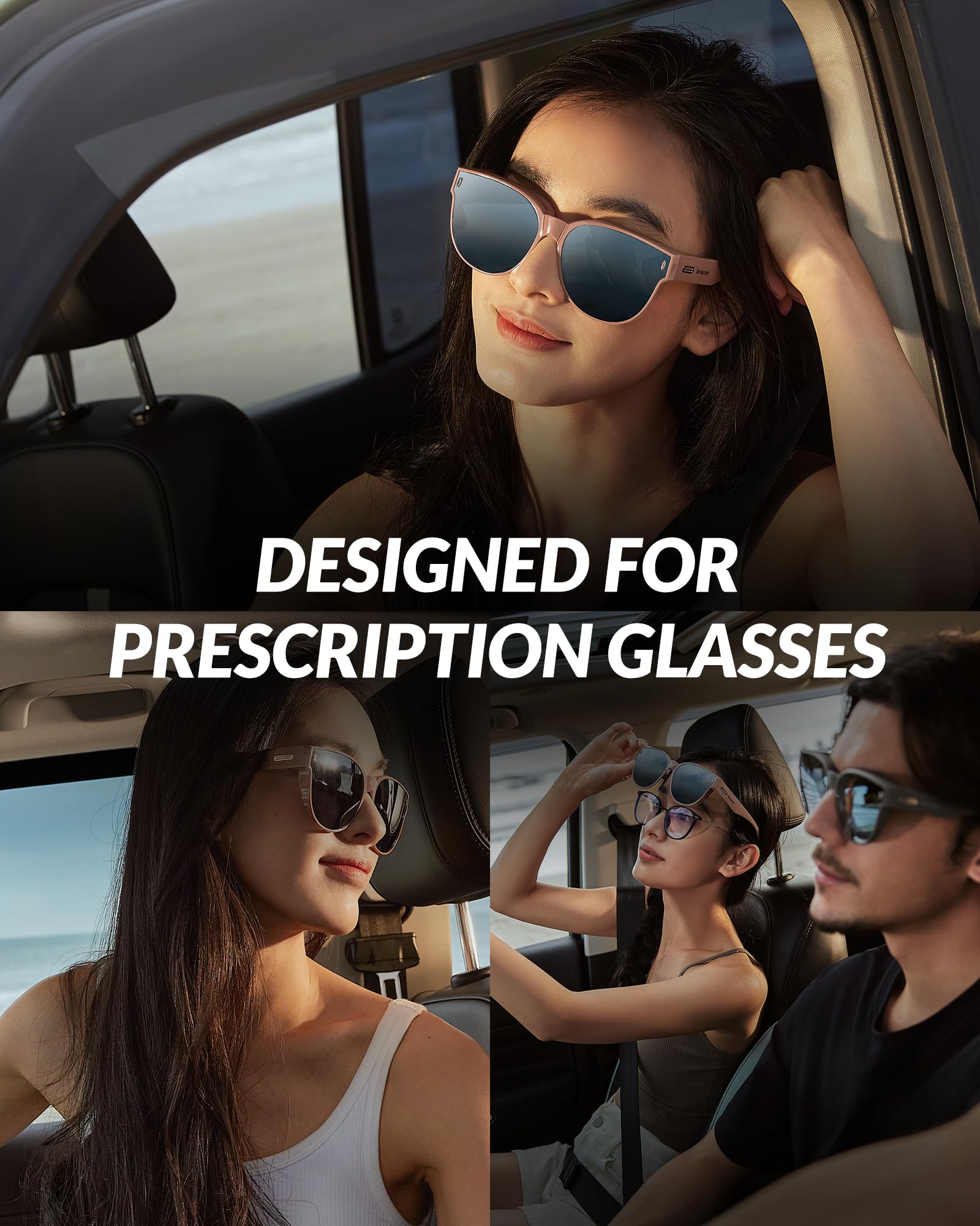 BENEUNDER Polarisierte Sonnenbrille für Damen und Herren, leichte, faltbare Sonnenbrille für Kurzsichtigkeit