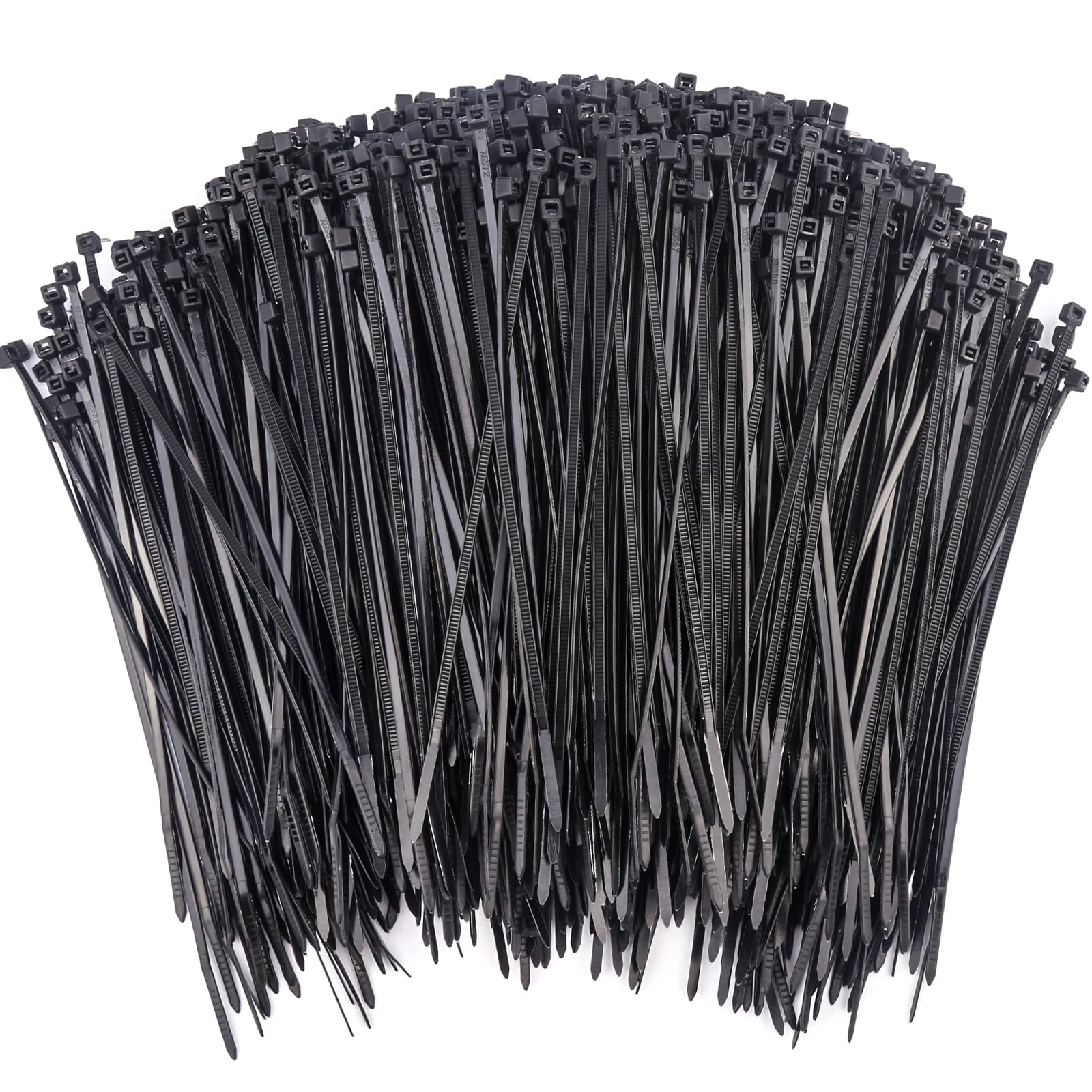 Photo 1 of 1000 Pcs Black Zip Ties, 3 Inch Small Self-Locking Nylon Cable Ties, Premium Thin Plastic Wraps Wire Ties for Indoor and Outdoor (Black)