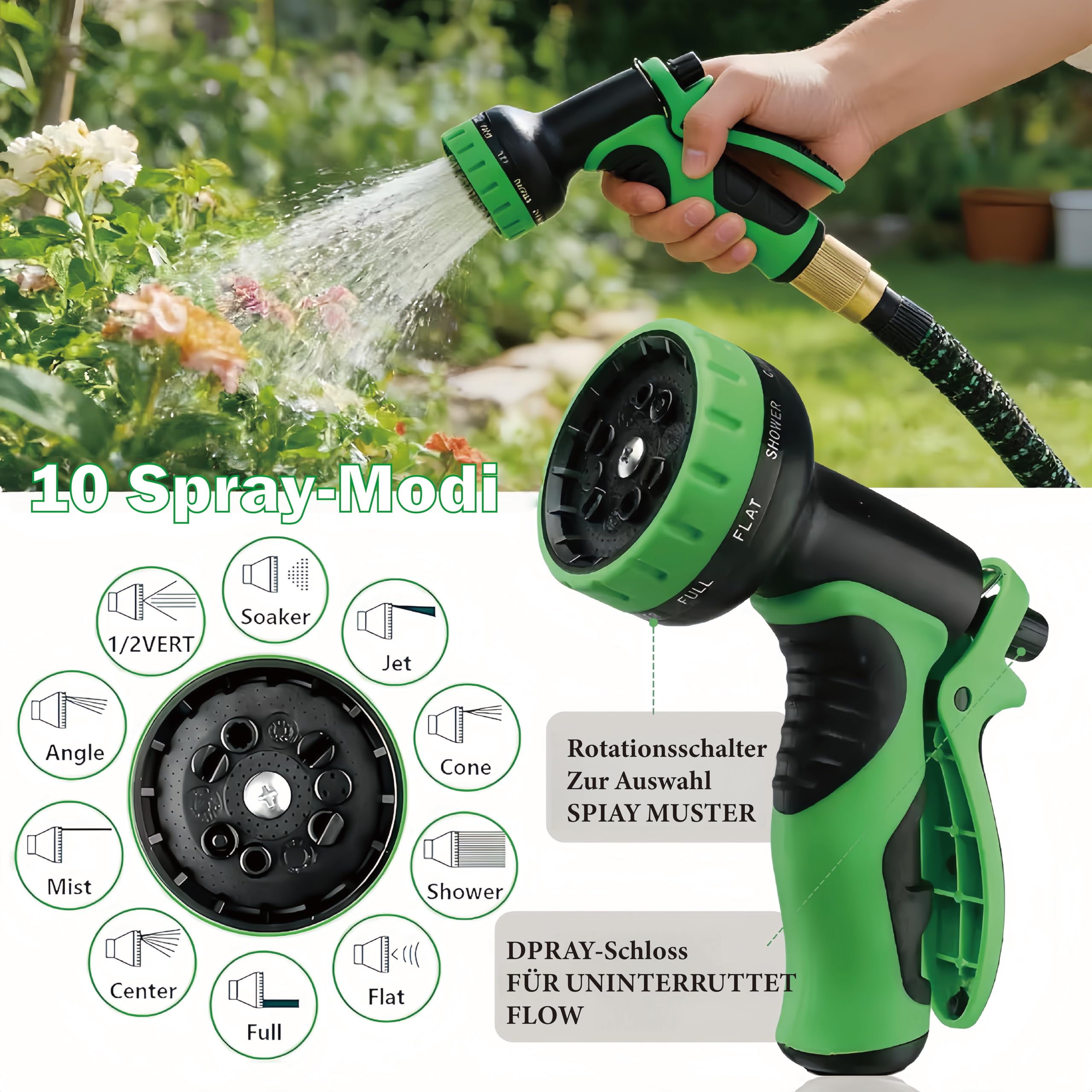 Kit di tubi da giardino espandibili per tubo da giardino (45 m)