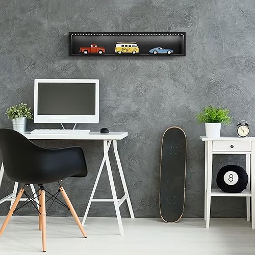 Miniatura 9 de Studio Décor® - Paquete de 6 unidades de carga frontal negra de 28 x 5.8 pulgadas con marco de vidrio