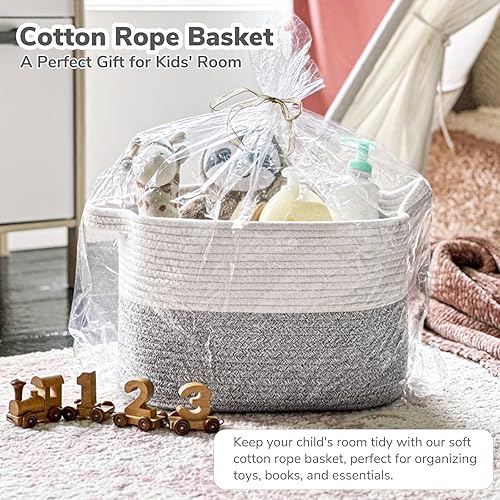 Miniatura 2 de Goodpick Cesta de almacenamiento tejida, pequeña cesta de lavandería para ropa, toallas y zapatos, organizador de regalo cuadrado de cuerda con